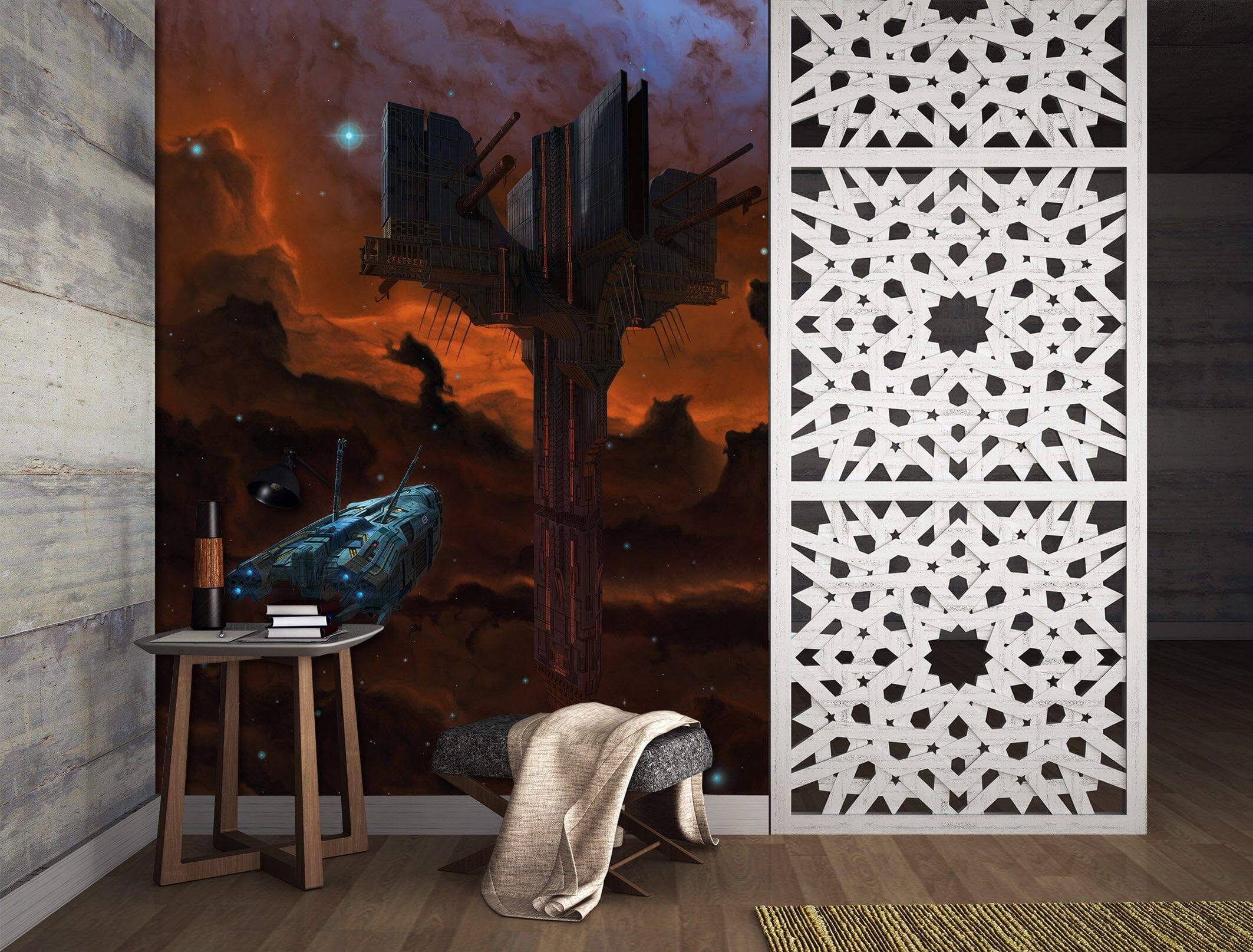 3D Red Sky 1407 Wall Murals Exclusive Designer Vincent Wallpaper AJ Wallpaper 2 