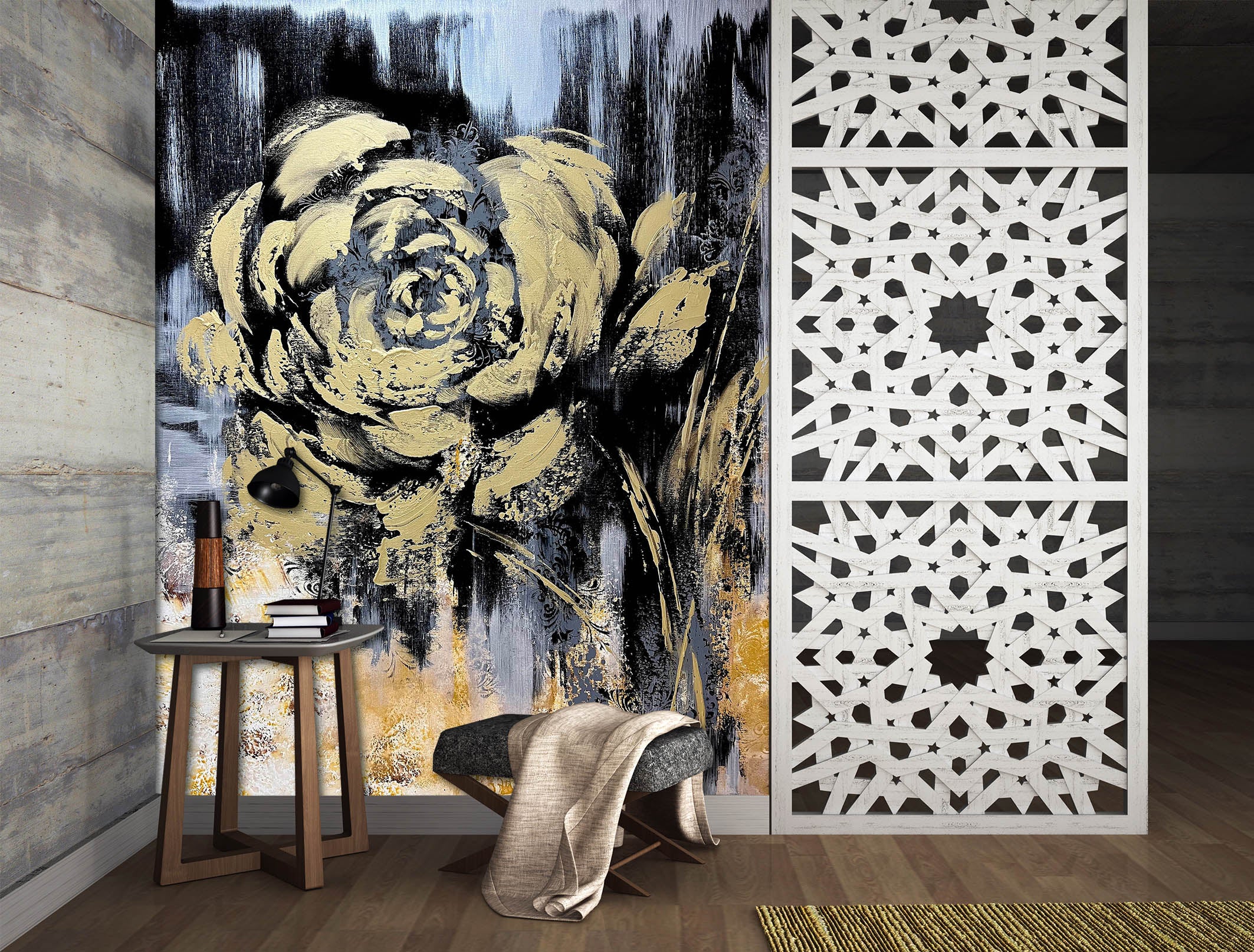 3D Vintage Art Rose 3123 Skromova Marina Wall Mural Wall Murals