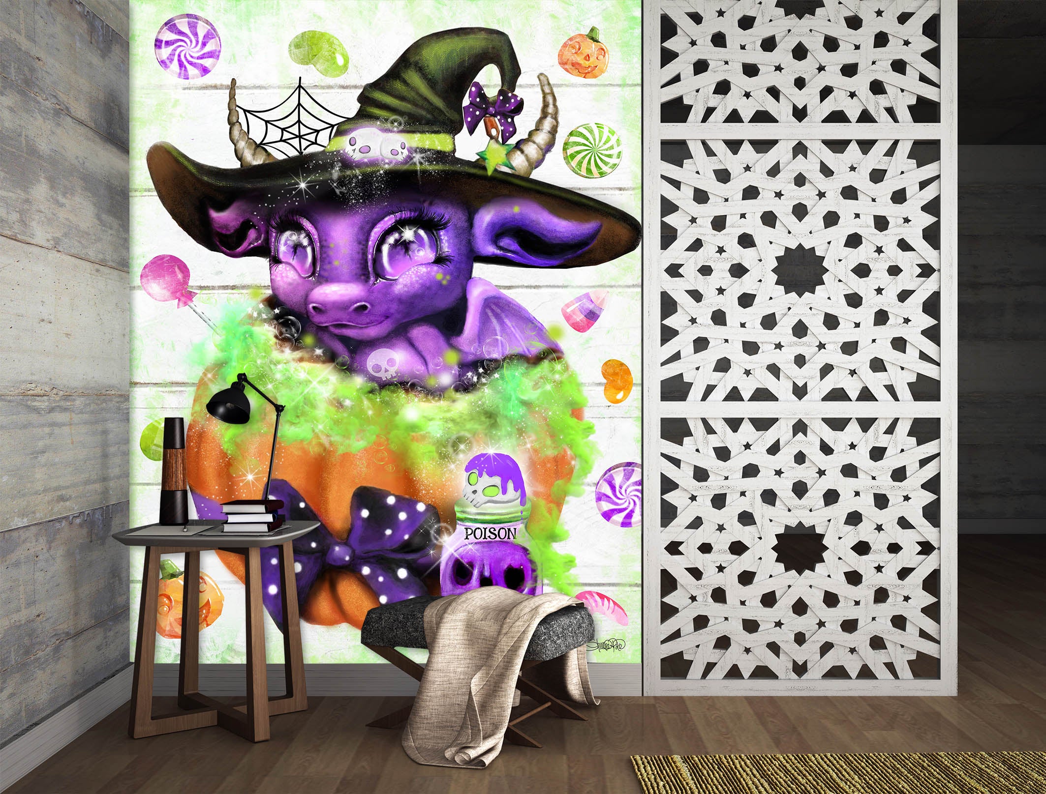 3D Pumpkin Wizard 8480 Sheena Pike Wall Mural Wall Murals