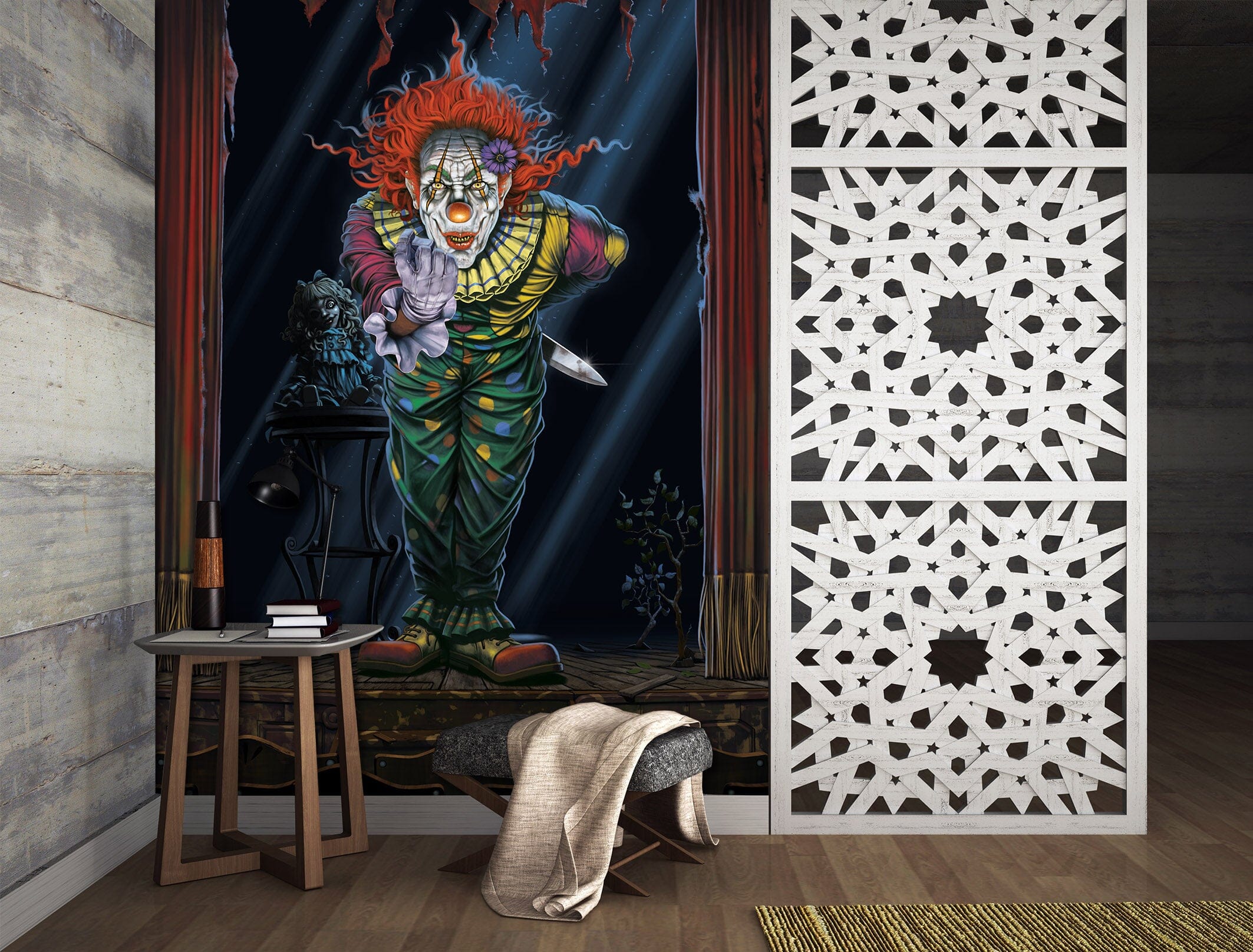 3D Surprise Clown 1555 Wall Murals Exclusive Designer Vincent Wallpaper AJ Wallpaper 2 