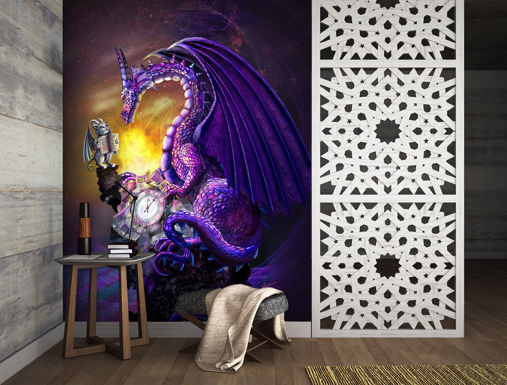 3D Cave Dragon 1421 Rose Catherine Khan Wall Mural Wall Murals Wallpaper AJ Wallpaper 2 