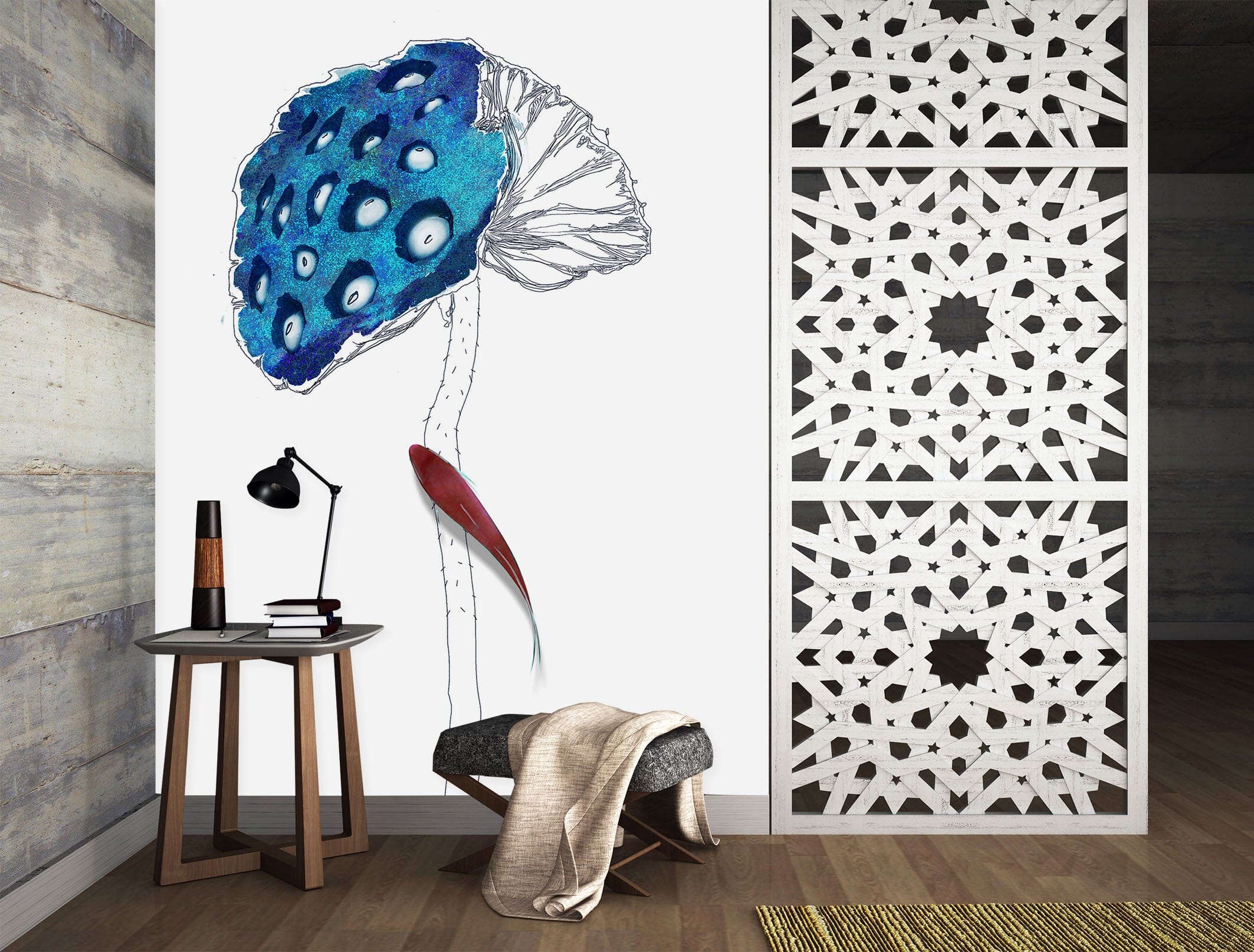 3D Blue Lotus 1818 Wall Murals Wallpaper AJ Wallpaper 2 