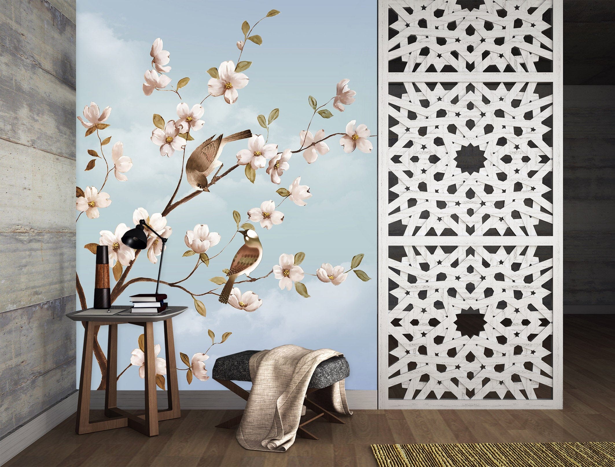 3D White Pear Blossom 1811 Wall Murals Wallpaper AJ Wallpaper 2 