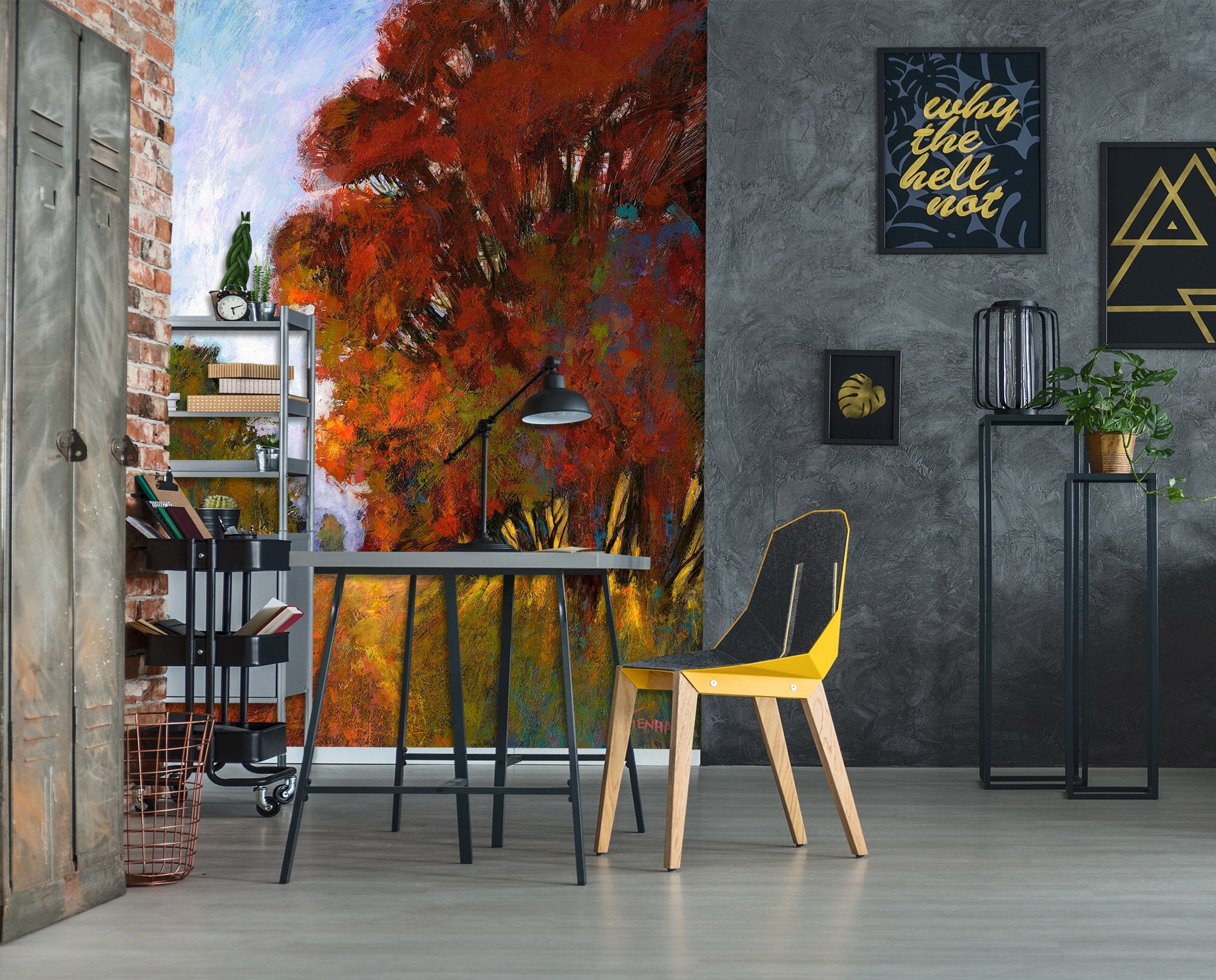 3D Oil Painting Autumn Tree 1549 Michael Tienhaara Wall Mural Wall Murals Wallpaper AJ Wallpaper 2 