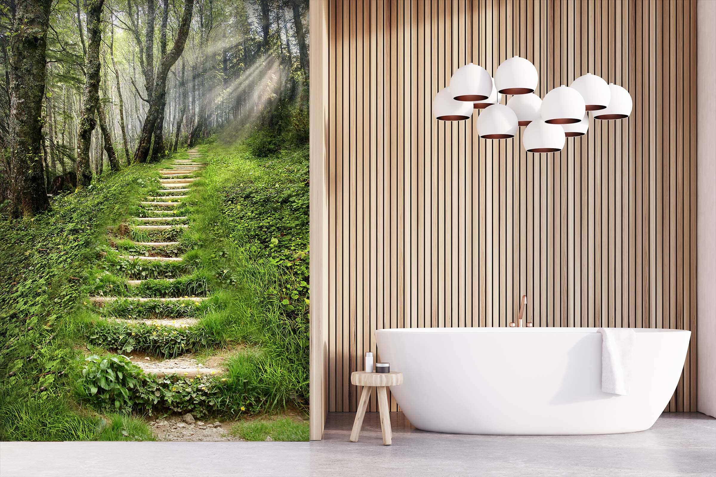 3D Stairway Woods 082 Wall Murals Wallpaper AJ Wallpaper 2 