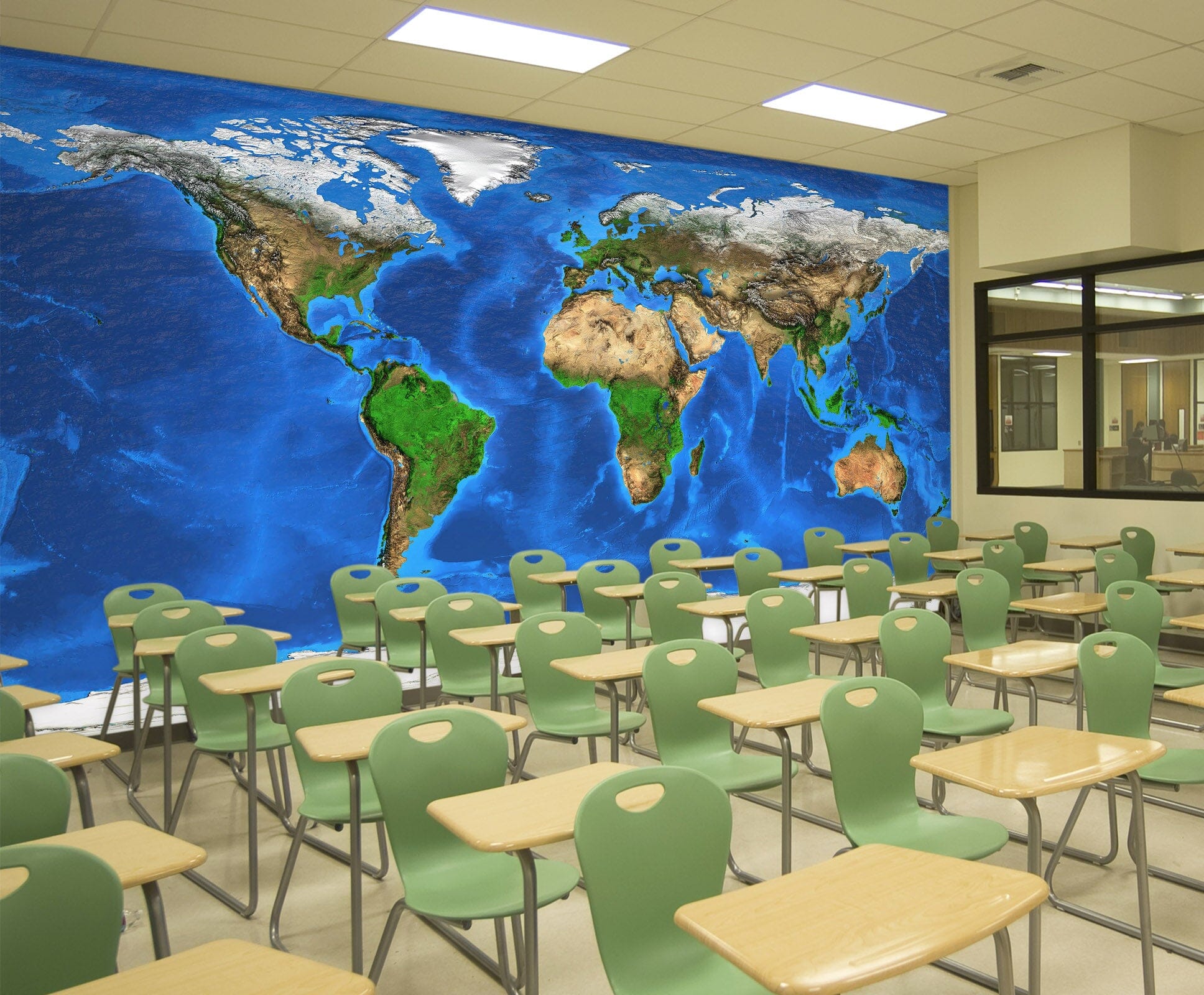 3D Green Island 2108 World Map Wall Murals Wallpaper AJ Wallpaper 2 