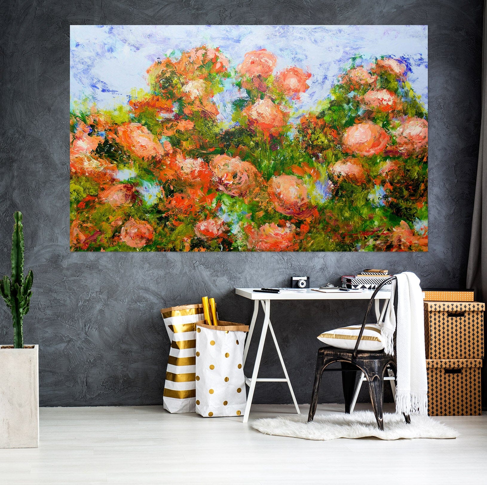 3D Red Flower Bunch 254 Allan P. Friedlander Wall Sticker Wallpaper AJ Wallpaper 2 