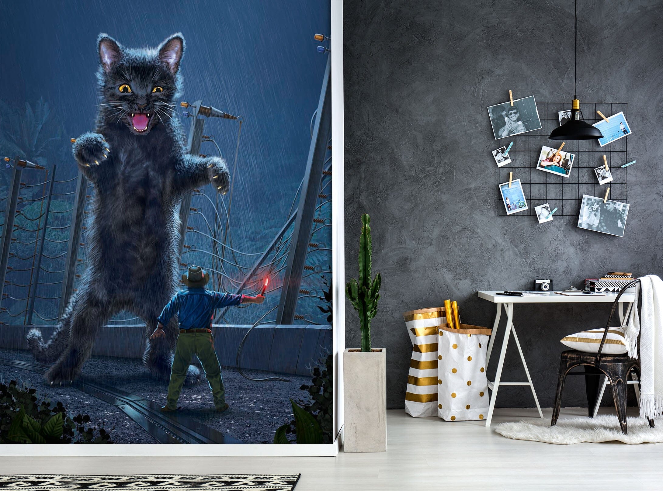 3D Jurassic Kitty 1525 Wall Murals Exclusive Designer Vincent Wallpaper AJ Wallpaper 2 