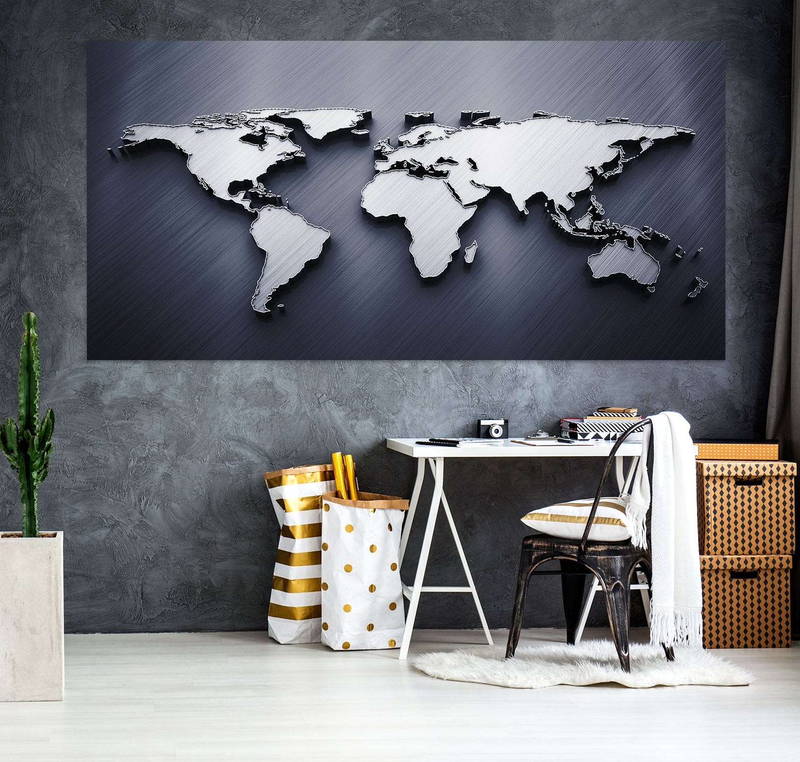3D Cloud Art 127 World Map Wall Sticker Wallpaper AJ Wallpaper 2 