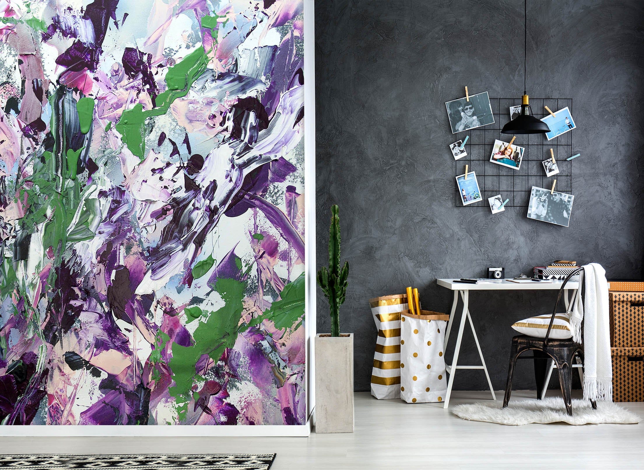 3D Purple Wild Flower 277 Allan P. Friedlander Wall Mural Wall Murals Wallpaper AJ Wallpaper 2 