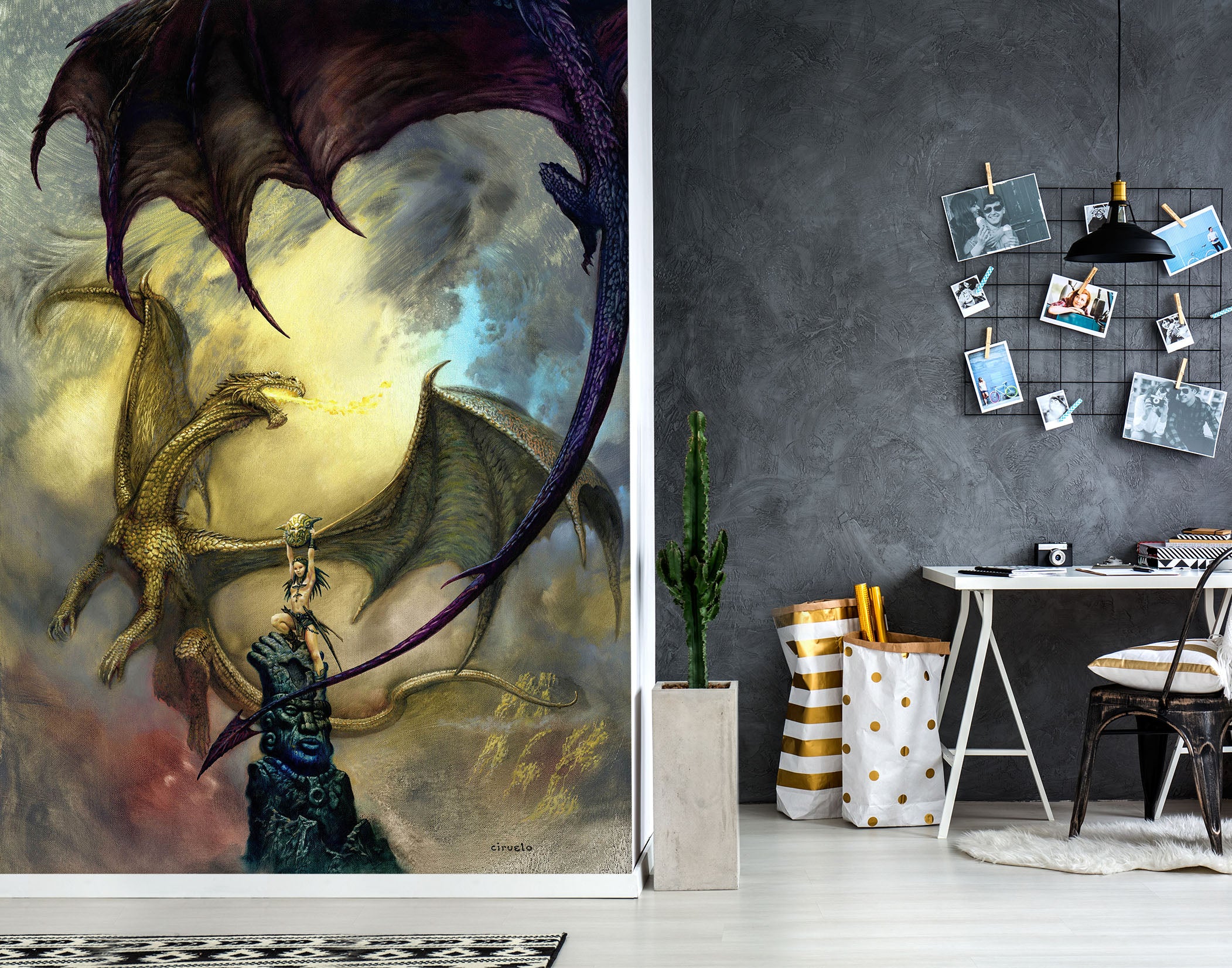 3D Statue Dragon Egg 7150 Ciruelo Wall Mural Wall Murals