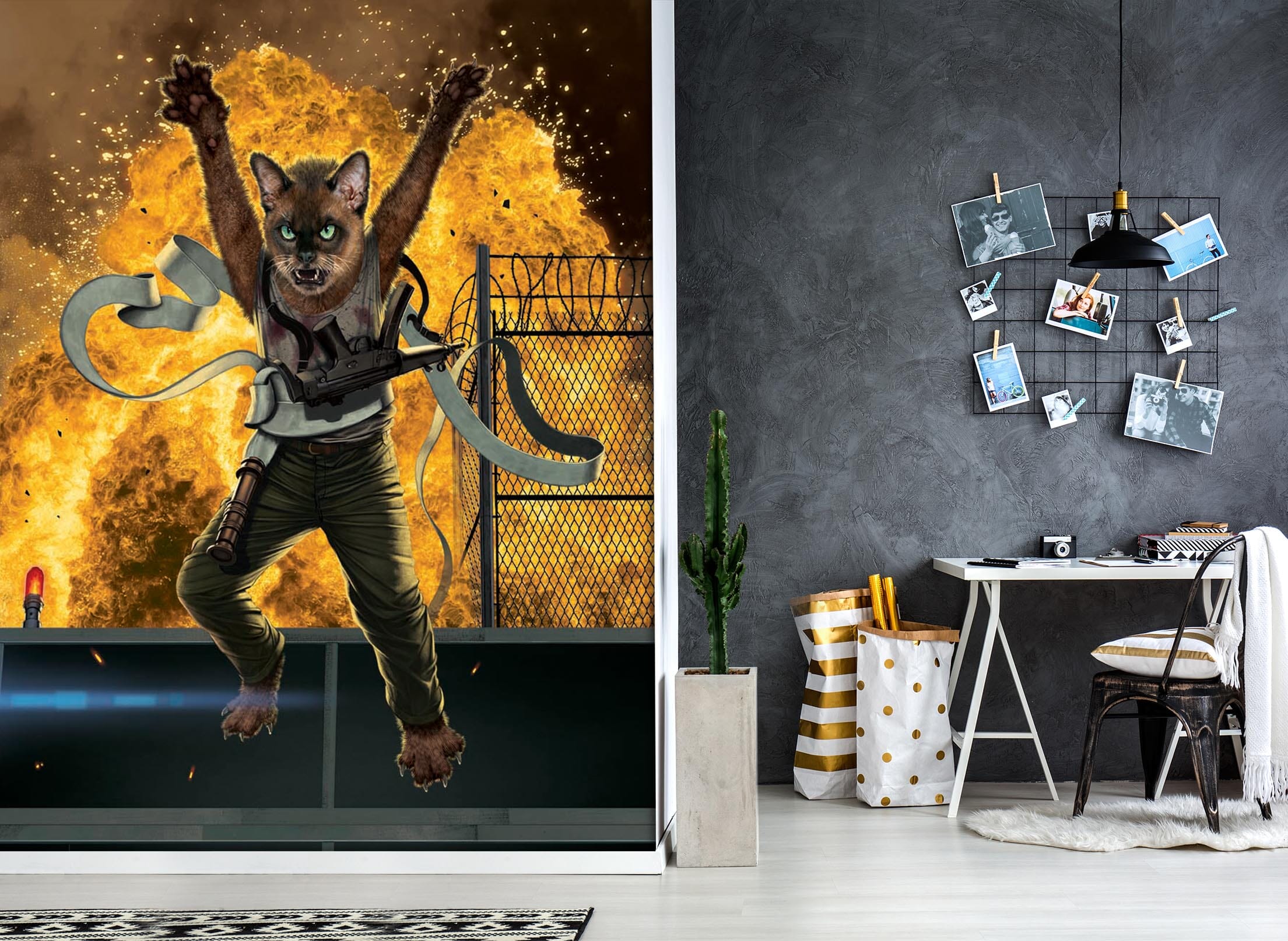 3D Paw Hard 1535 Wall Murals Exclusive Designer Vincent Wallpaper AJ Wallpaper 2 