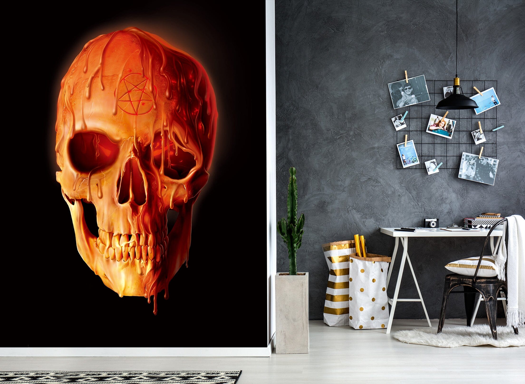 3D Wax Skull 1569 Wall Murals Exclusive Designer Vincent Wallpaper AJ Wallpaper 2 