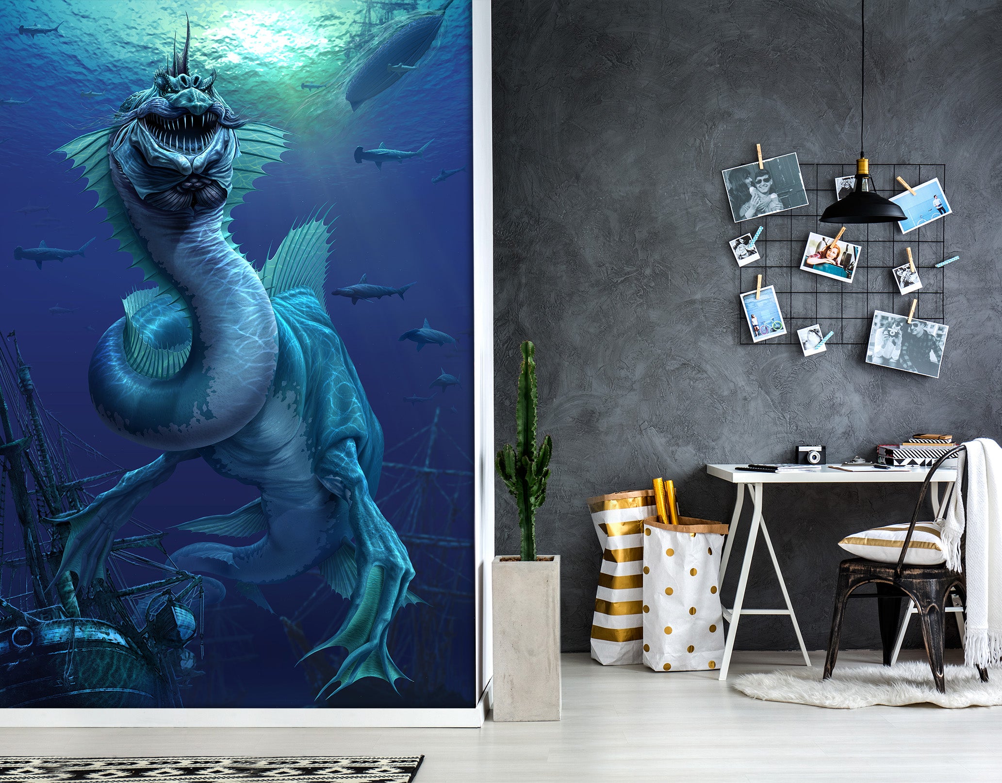 3D Sea Dragon 5027 Tom Wood Wall Mural Wall Murals