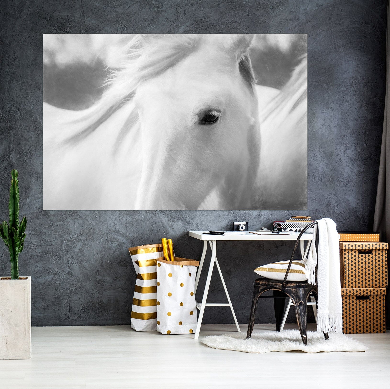 3D White Horse 142 Marco Carmassi Wall Sticker Wallpaper AJ Wallpaper 2 