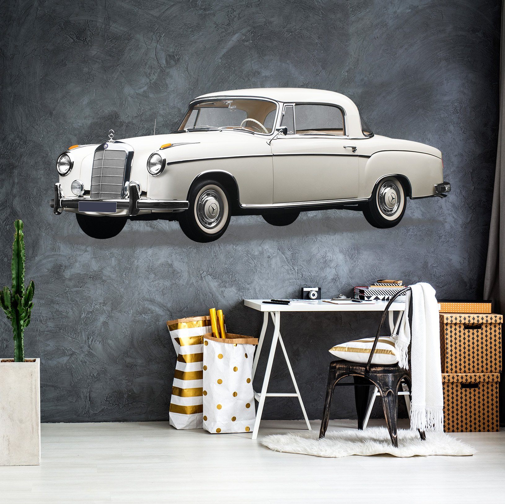 3D Mercedes-benz WHITE 0200 Vehicles Wallpaper AJ Wallpaper 