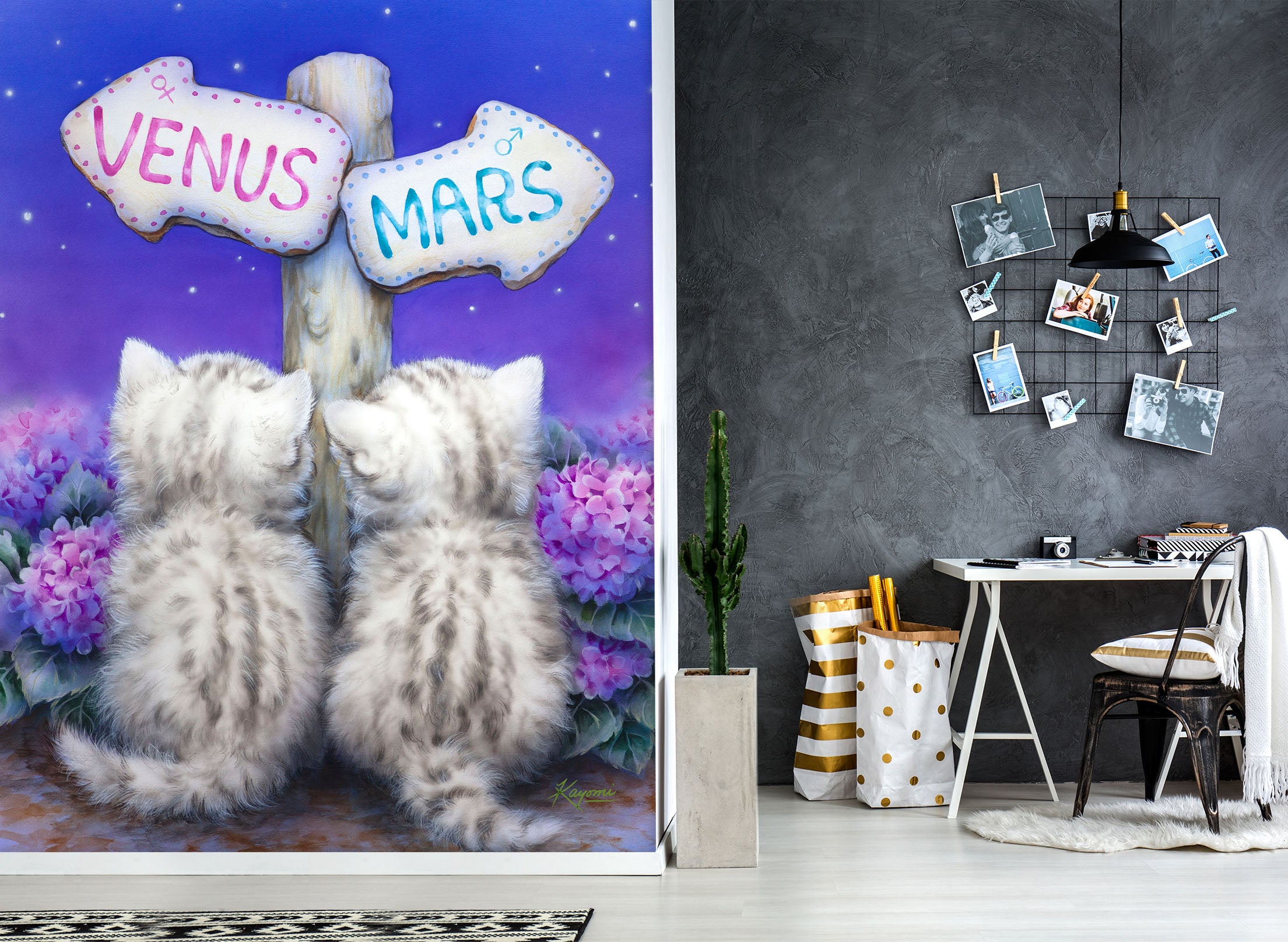 3D Cute Kitten 5499 Kayomi Harai Wall Mural Wall Murals