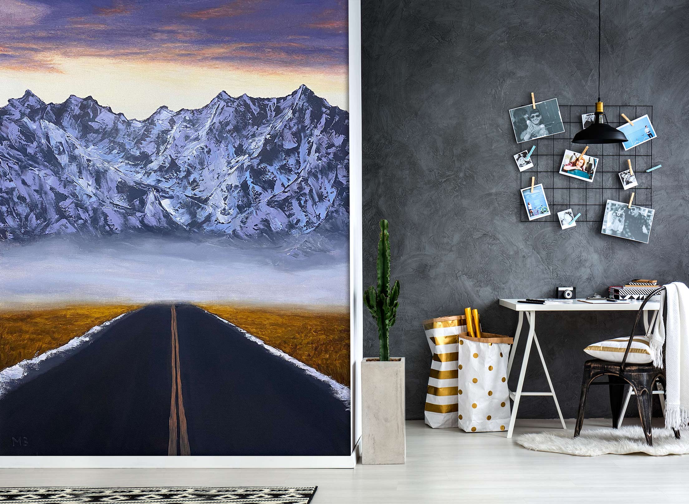 3D Snow Mountain Highway 9836 Marina Zotova Wall Mural Wall Murals