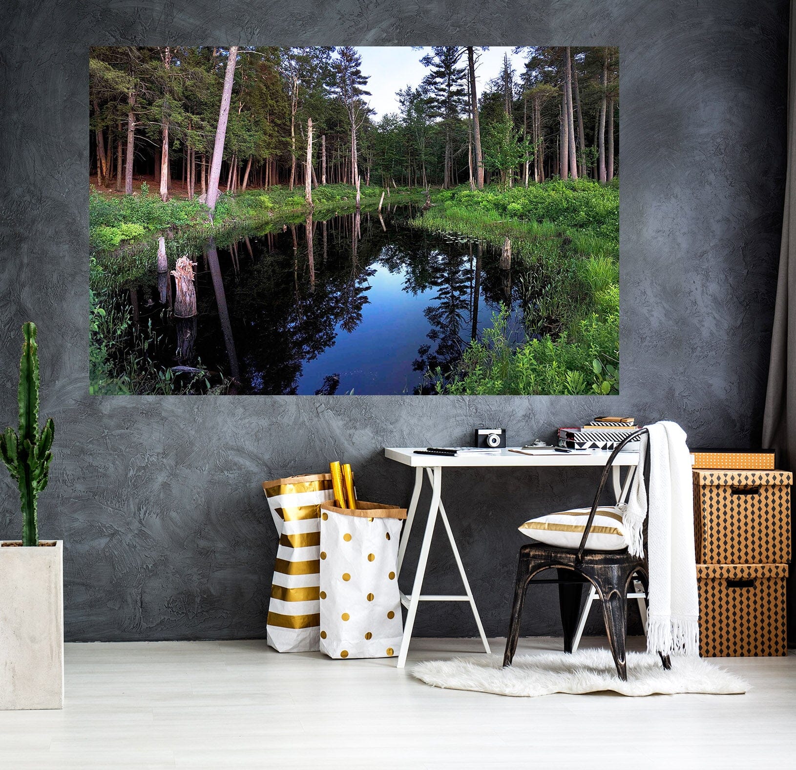 3D Forest River 102 Jerry LoFaro Wall Sticker Wallpaper AJ Wallpaper 2 