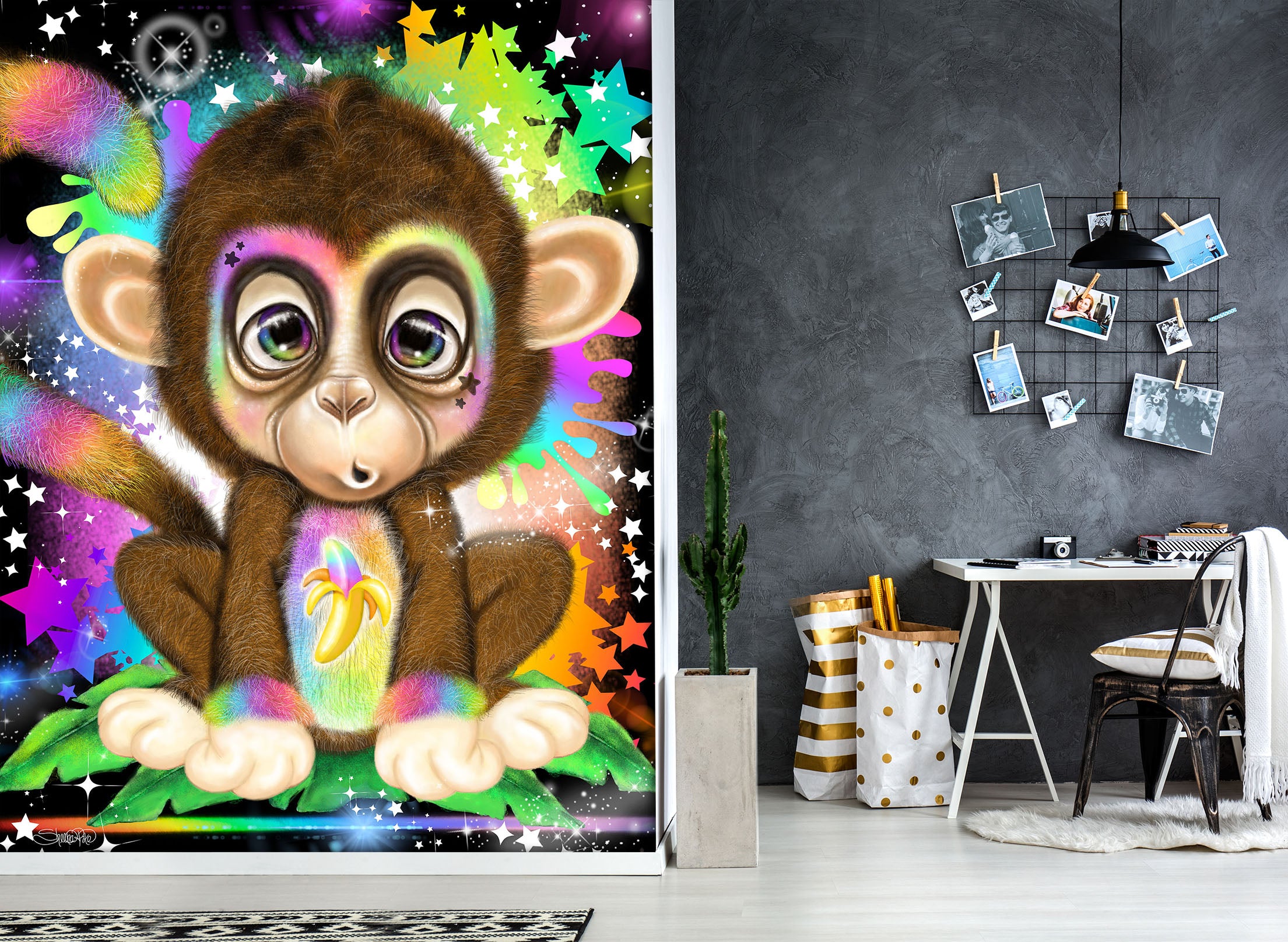 3D Cartoon Monkey 8459 Sheena Pike Wall Mural Wall Murals