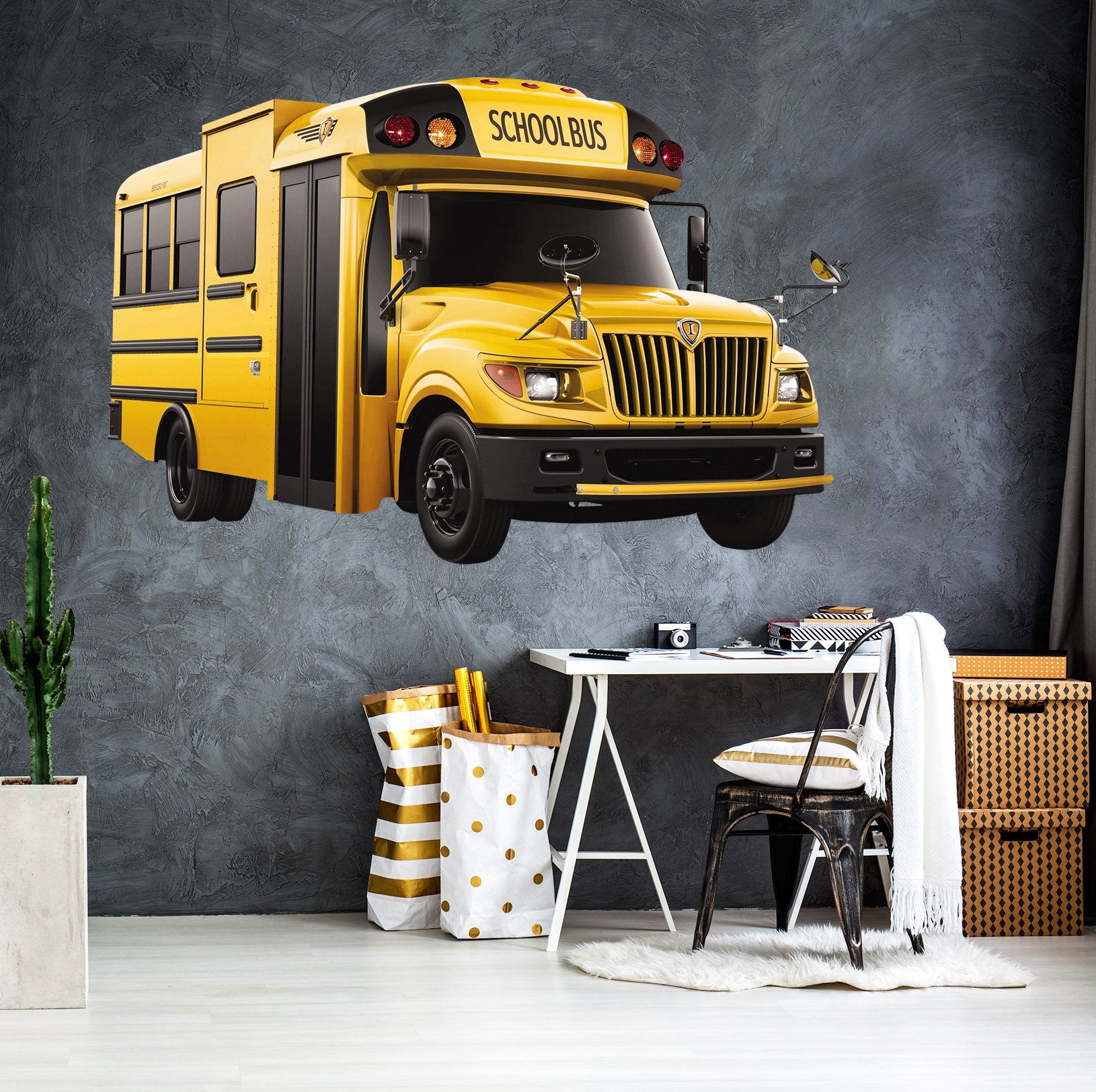 3D School Bus 0007 Vehicles Wallpaper AJ Wallpaper 