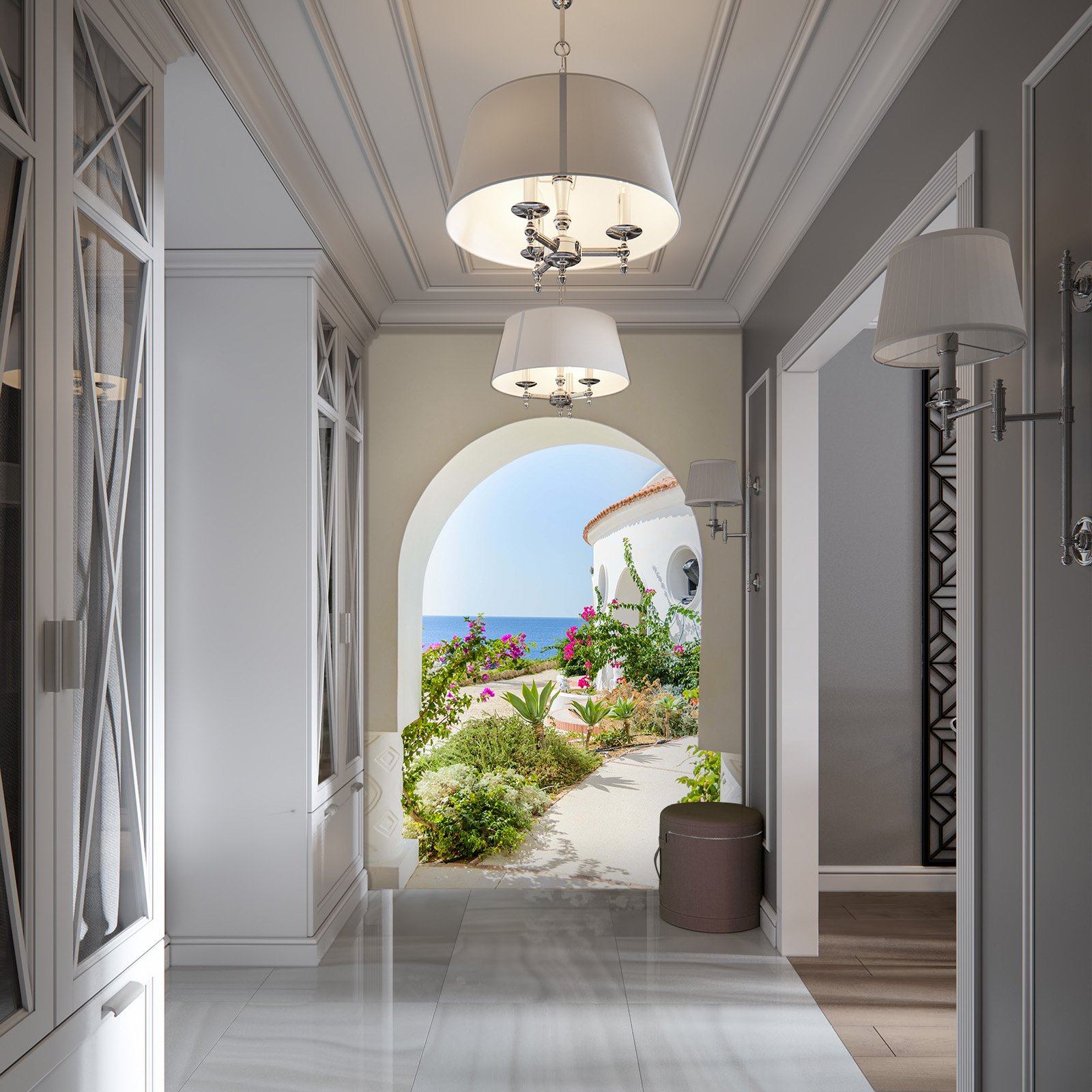 3D Arch Garden 102 Wall Murals Wallpaper AJ Wallpaper 2 