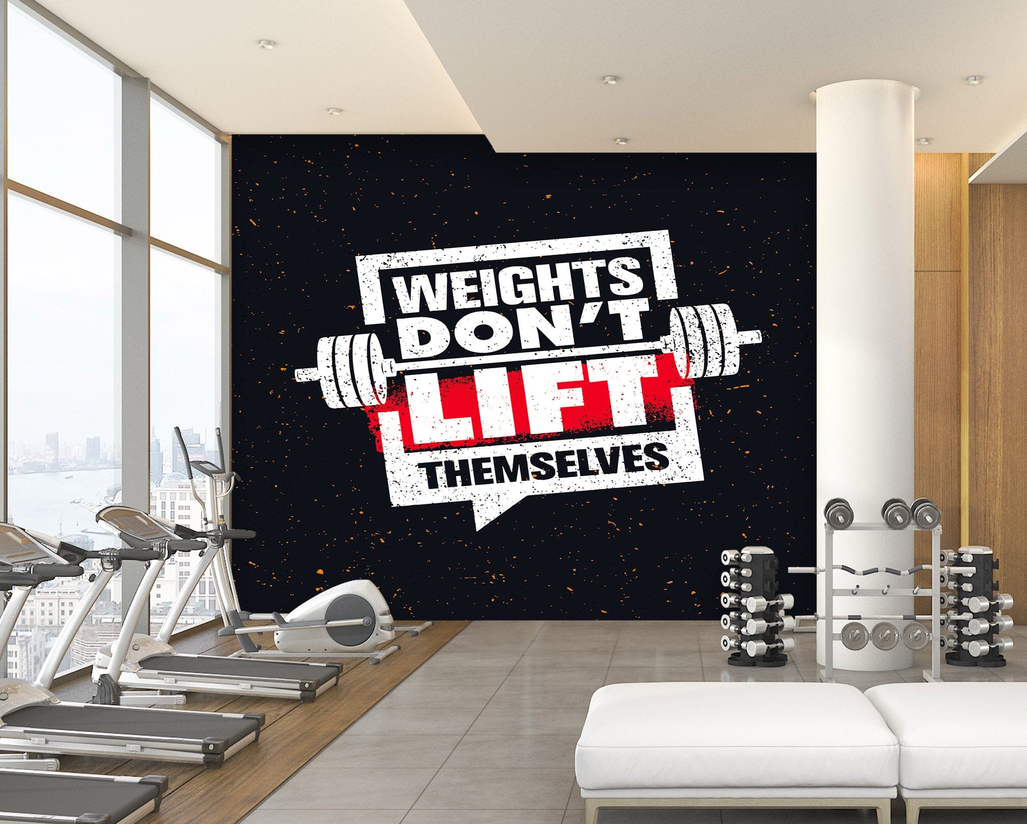 3D Dumbbell Letters 282 Wall Murals Wallpaper AJ Wallpaper 2 