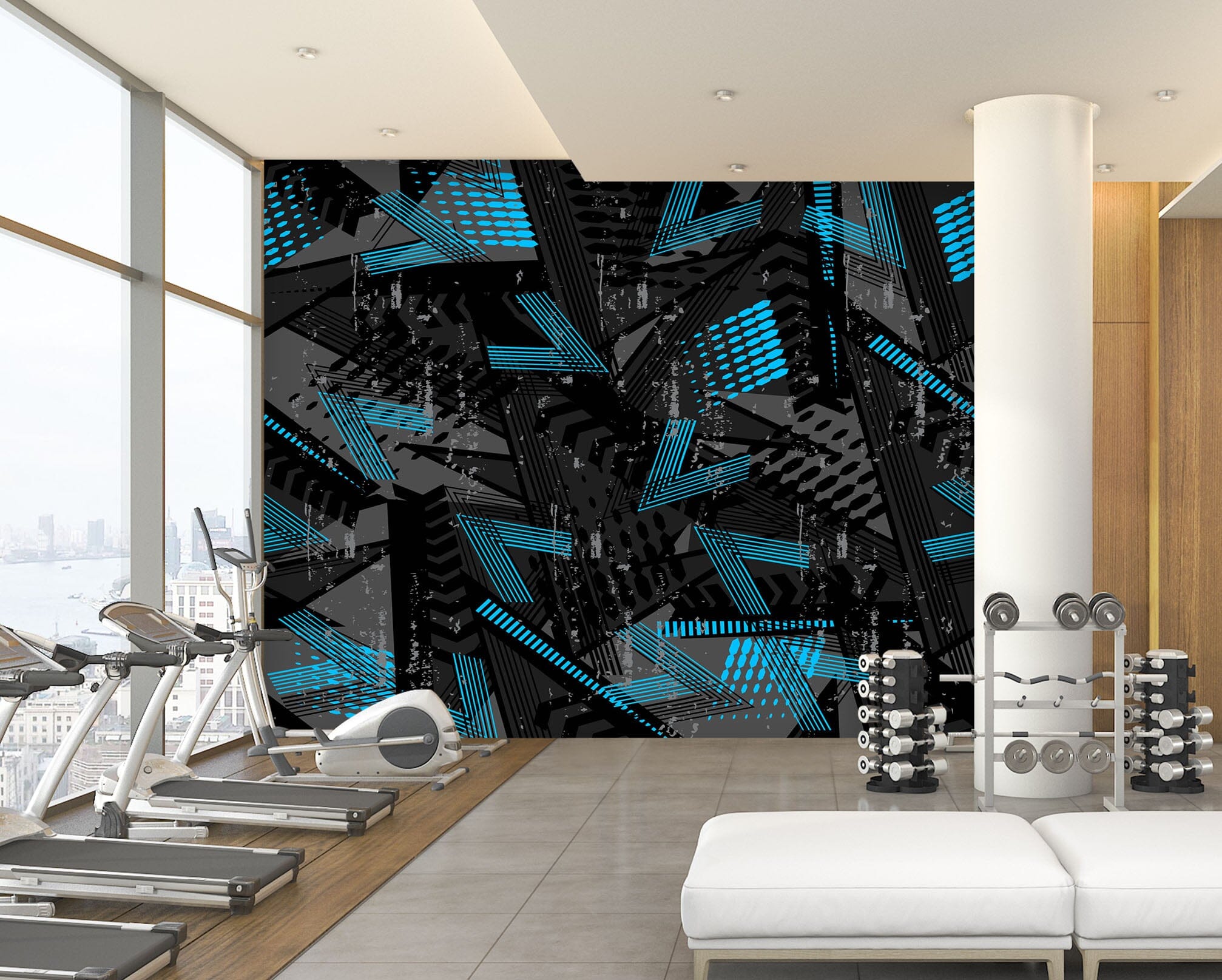 3D Blue Pattern 289 Wall Murals Wallpaper AJ Wallpaper 2 