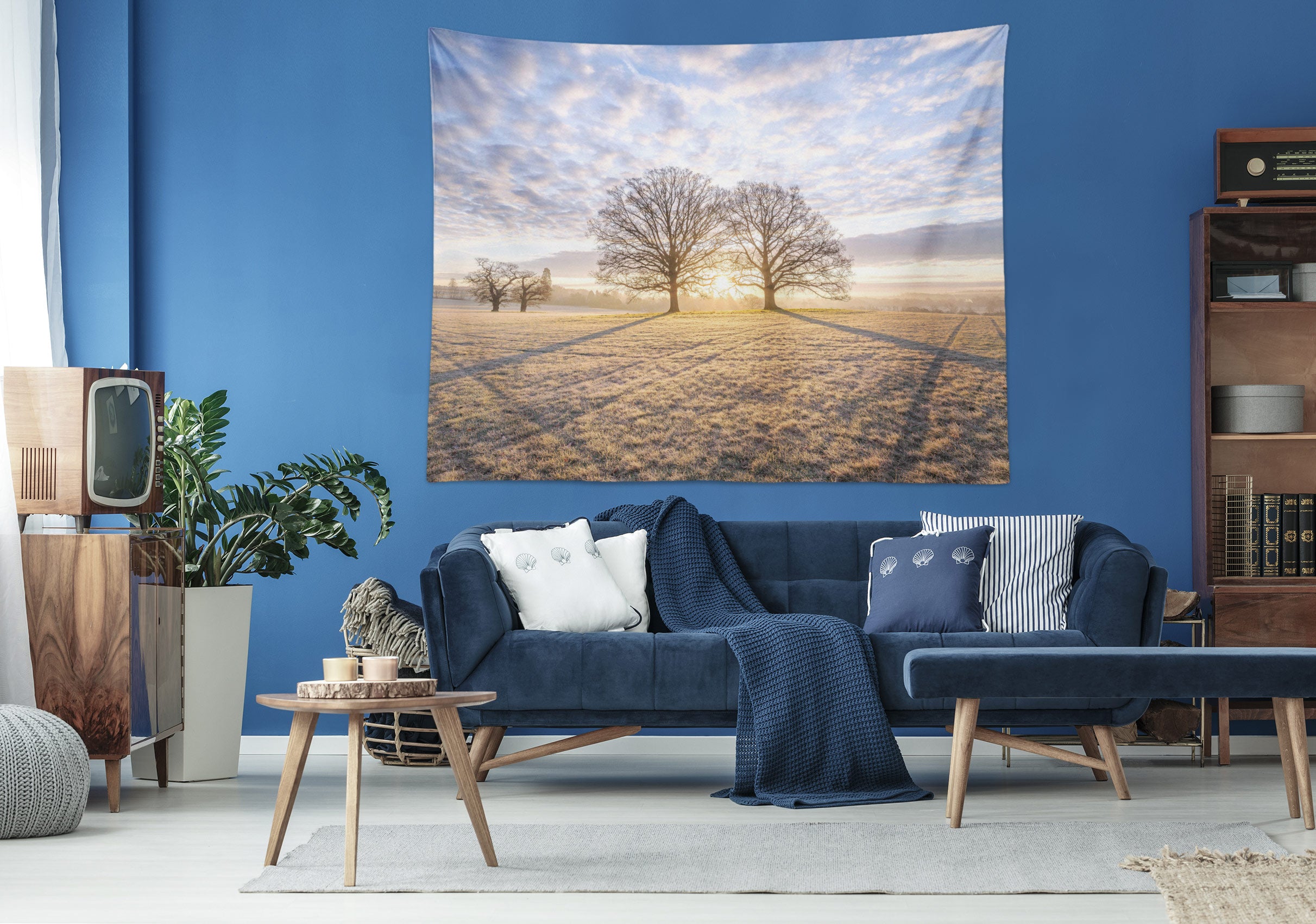 3D Grass Tree Sunlight 116157 Assaf Frank Tapestry Hanging Cloth Hang