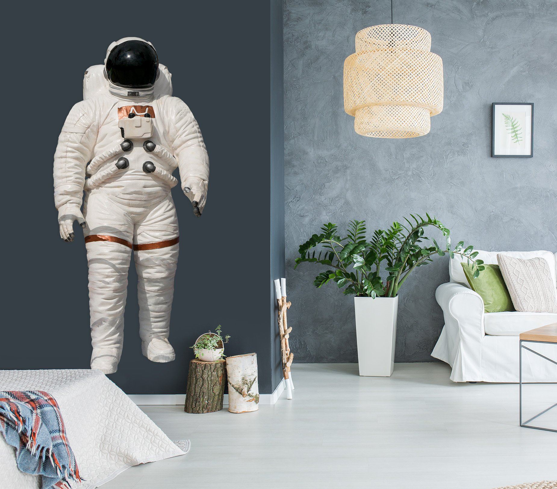 3D Astronaut 0233 Wall Stickers Wallpaper AJ Wallpaper 