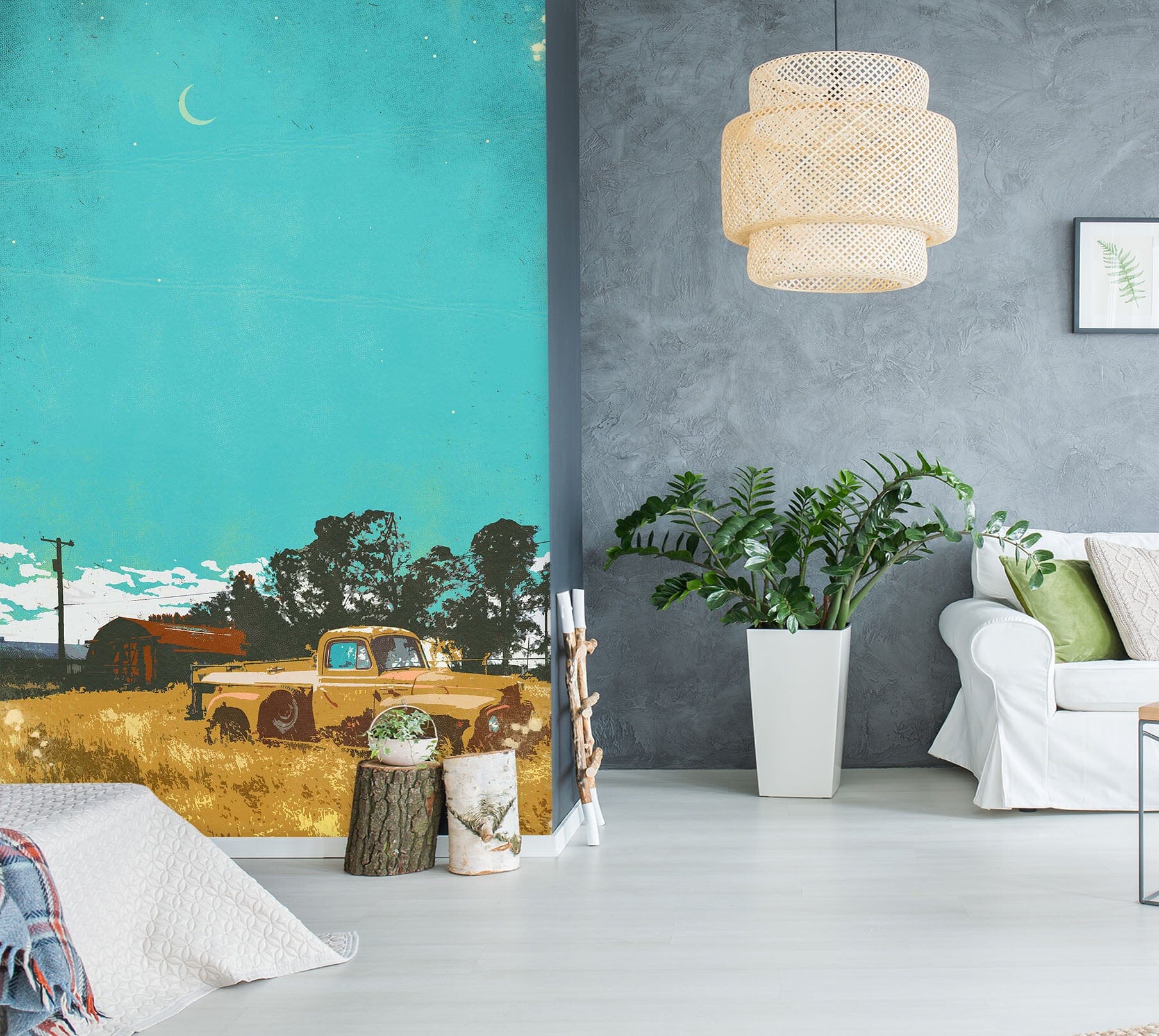 3D Field Truck 1403 Showdeer Wall Mural Wall Murals Wallpaper AJ Wallpaper 2 