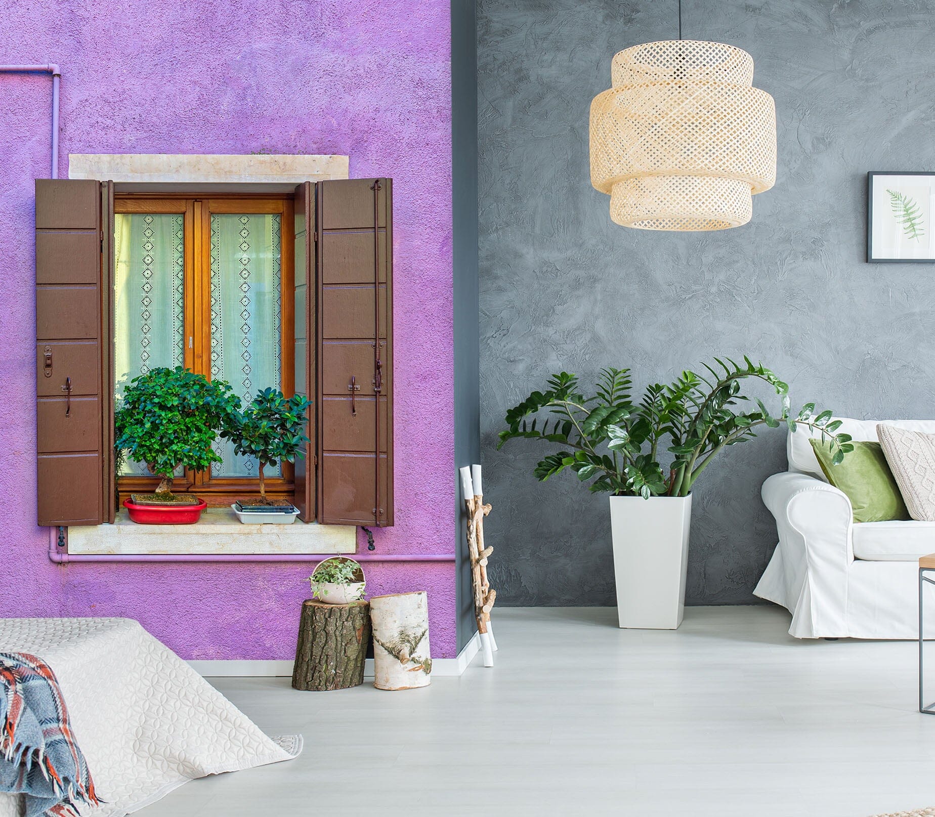 3D Green Plant 1410 Marco Carmassi Wall Mural Wall Murals Wallpaper AJ Wallpaper 2 