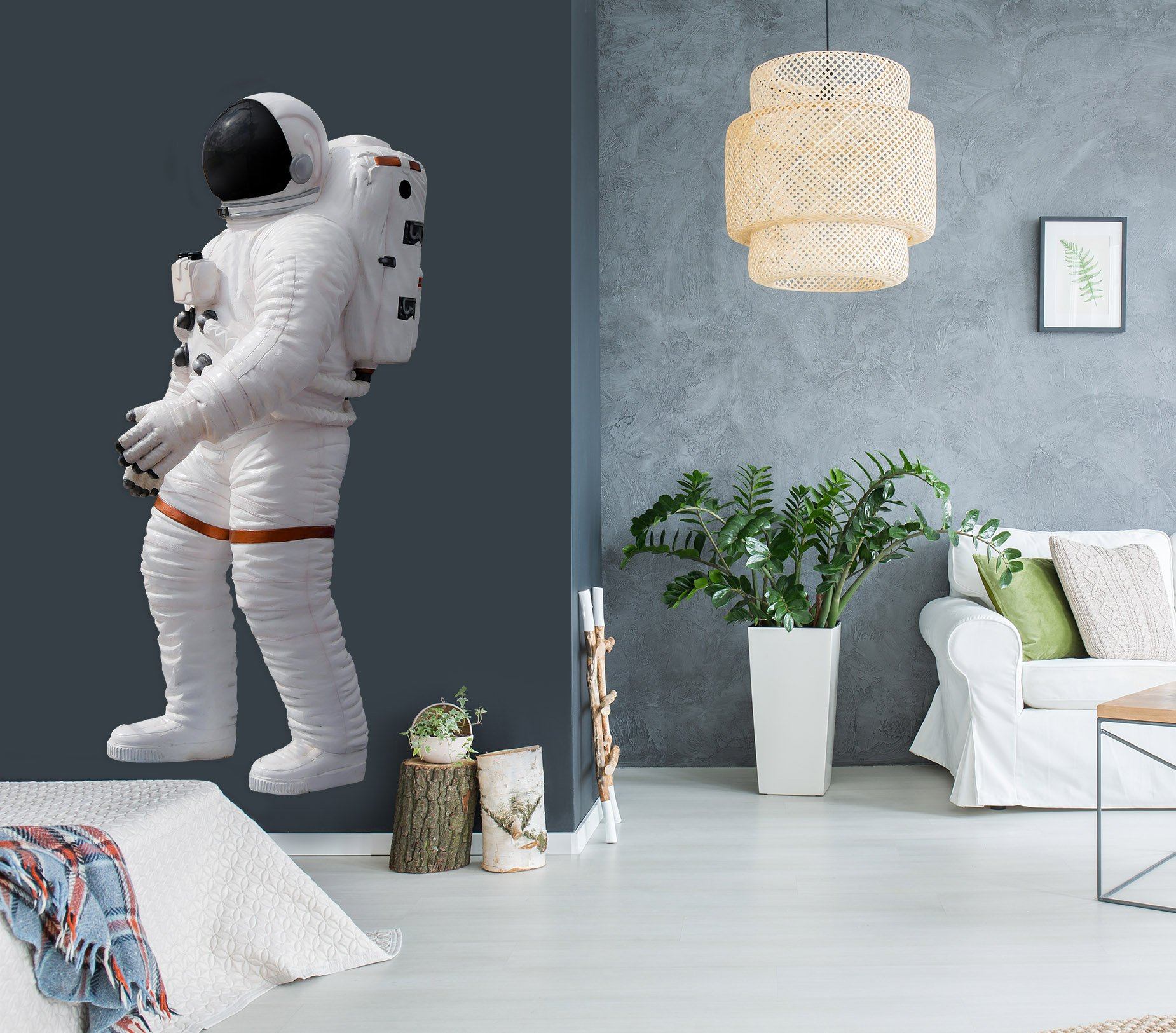 3D Scientist Astronaut 0234 Wall Stickers Wallpaper AJ Wallpaper 