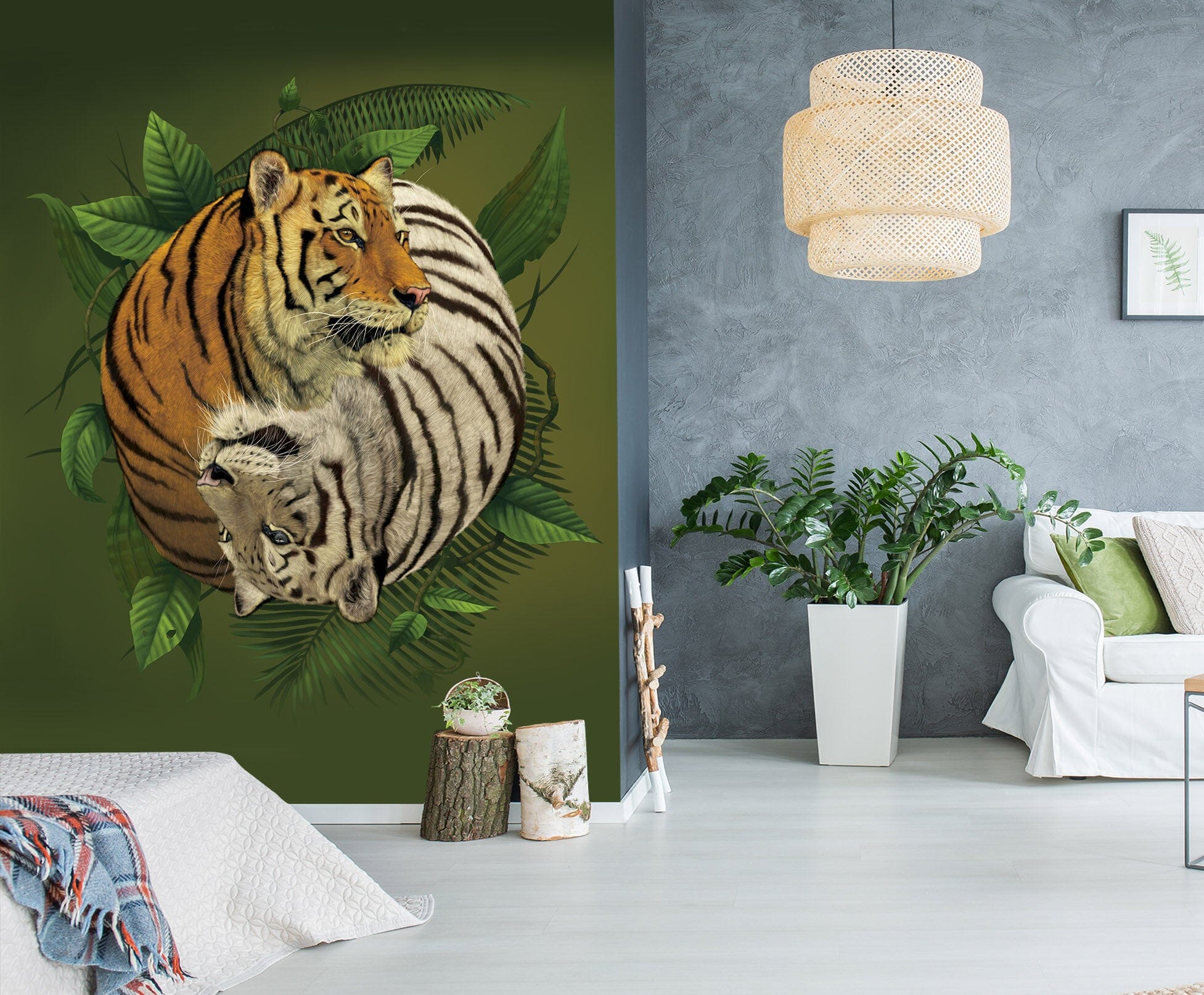 3D Tiger 1558 Wall Murals Exclusive Designer Vincent Wallpaper AJ Wallpaper 2 