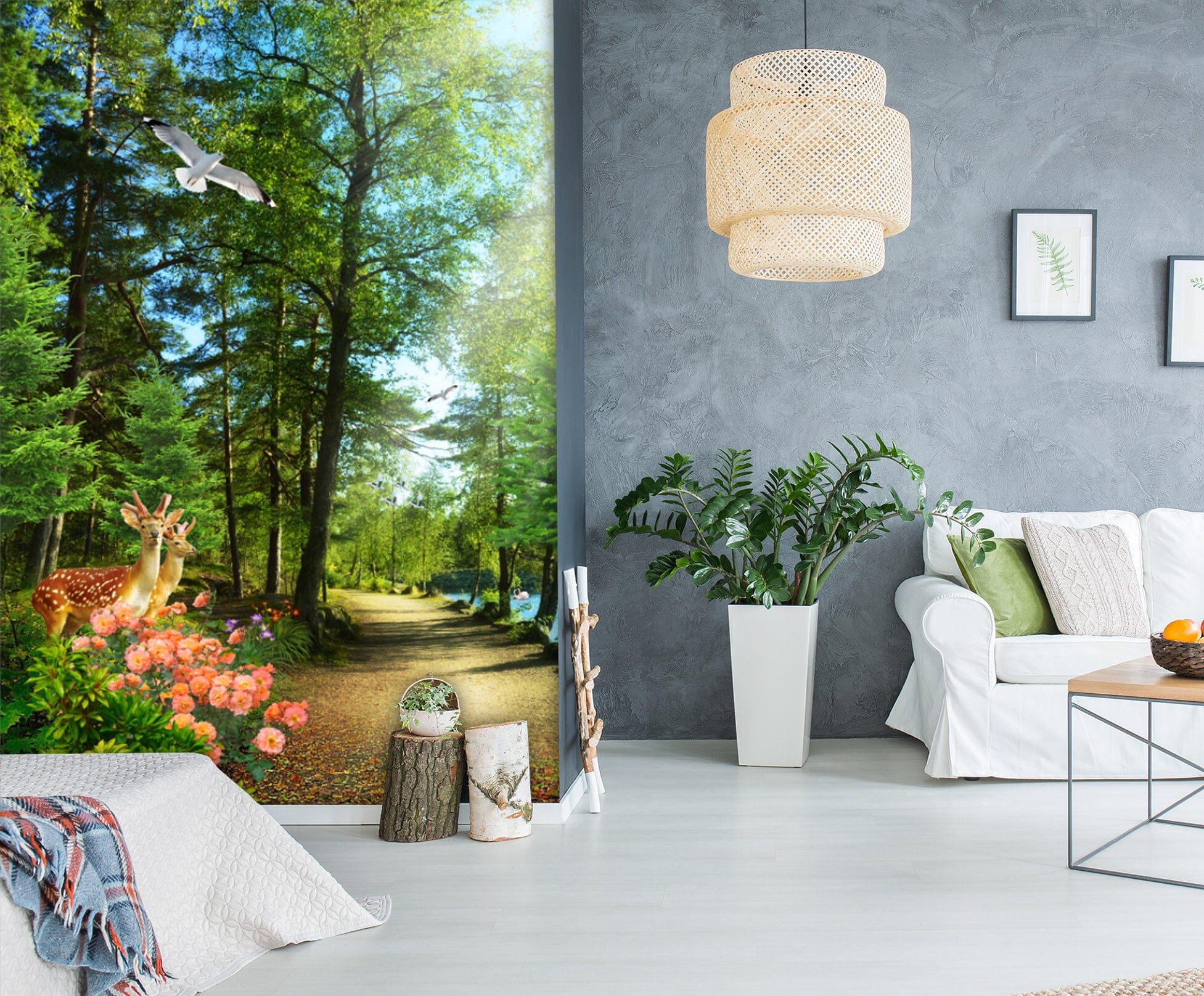 3D Forest Fawn 1966 Wall Murals Wallpaper AJ Wallpaper 2 