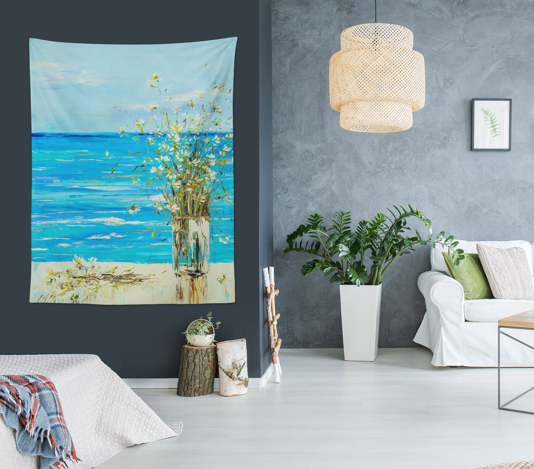 3D Blue Water 3473 Skromova Marina Tapestry Hanging Cloth Hang