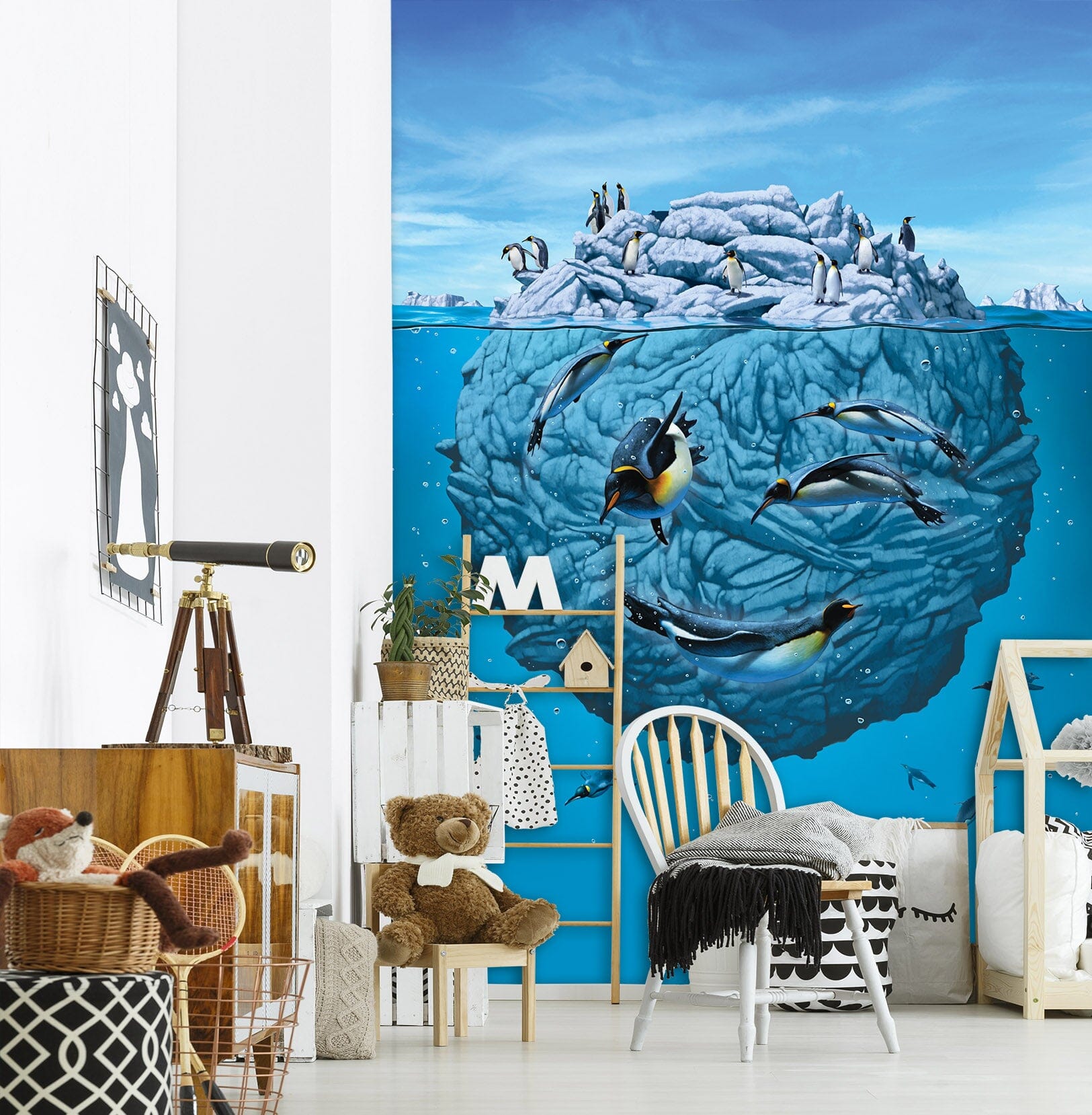 3D Penguin Wink Def 1537 Wall Murals Exclusive Designer Vincent Wallpaper AJ Wallpaper 2 