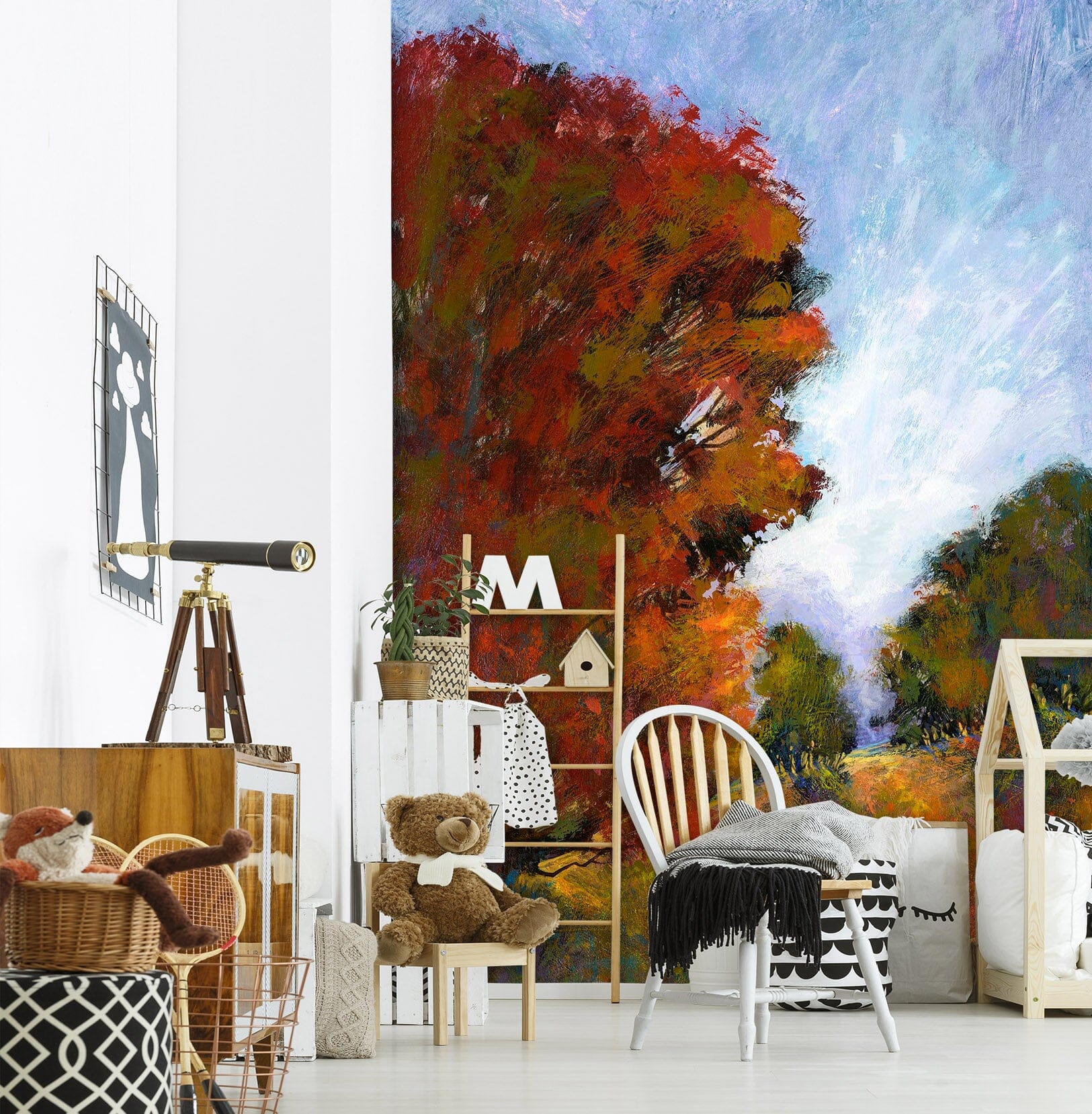 3D Oil Painting Autumn Tree 1399 Michael Tienhaara Wall Mural Wall Murals Wallpaper AJ Wallpaper 2 