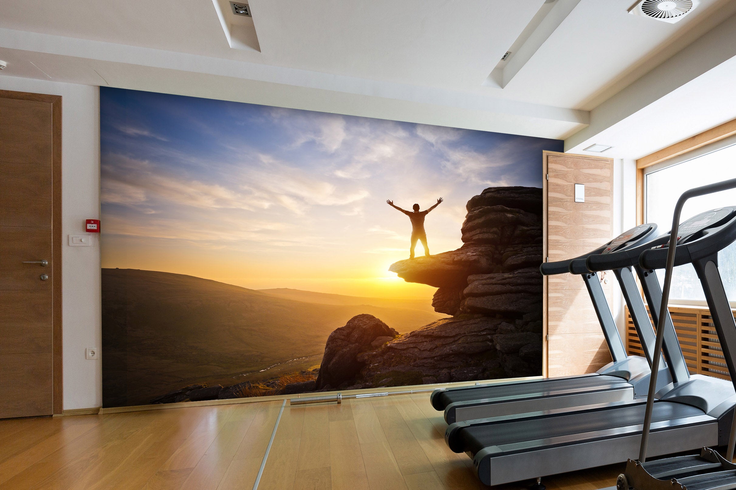 3D Mountain Sunset 061 Wall Murals Wallpaper AJ Wallpaper 2 