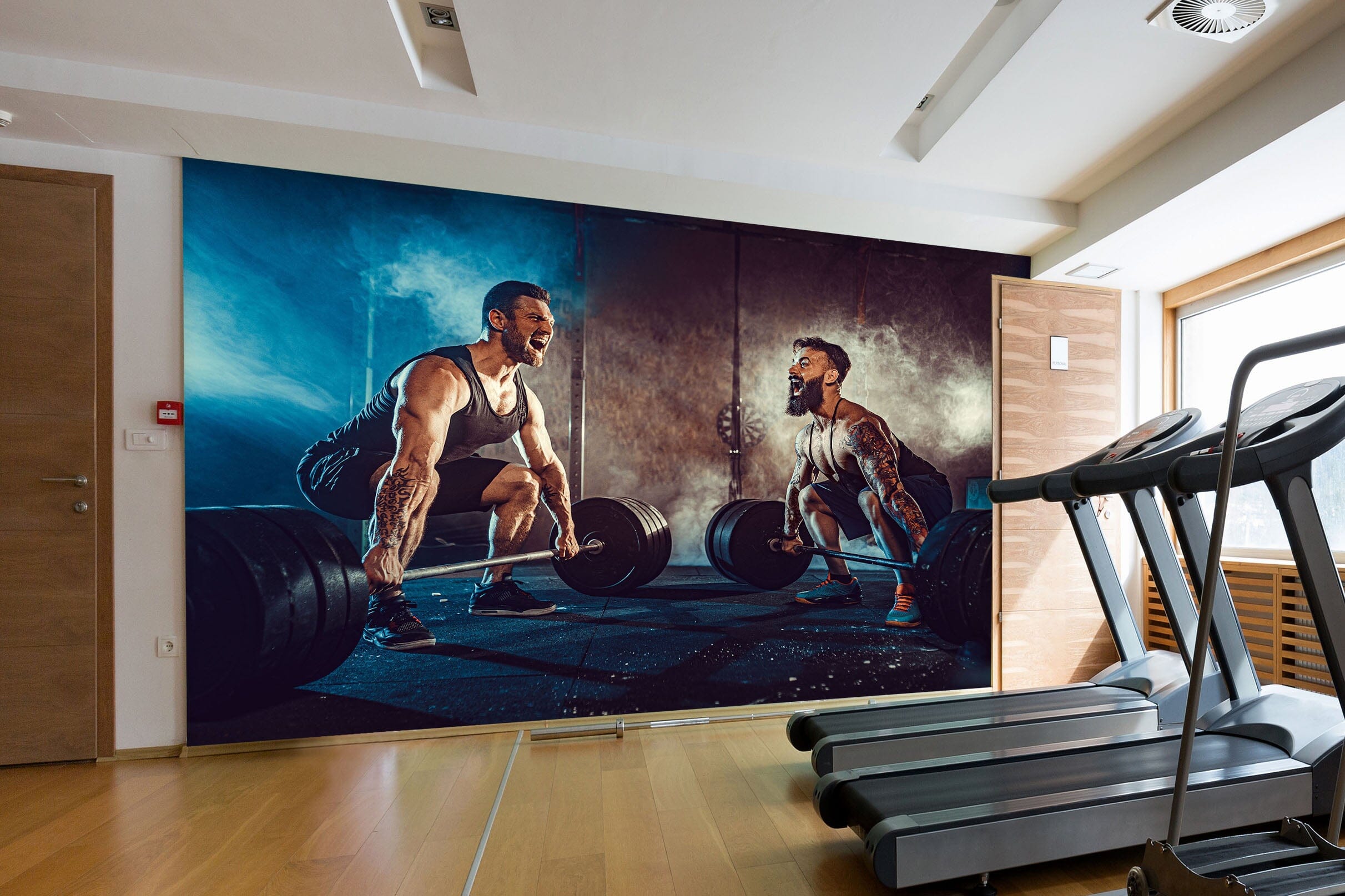 3D Squat Barbell 311 Wall Murals Wallpaper AJ Wallpaper 2 