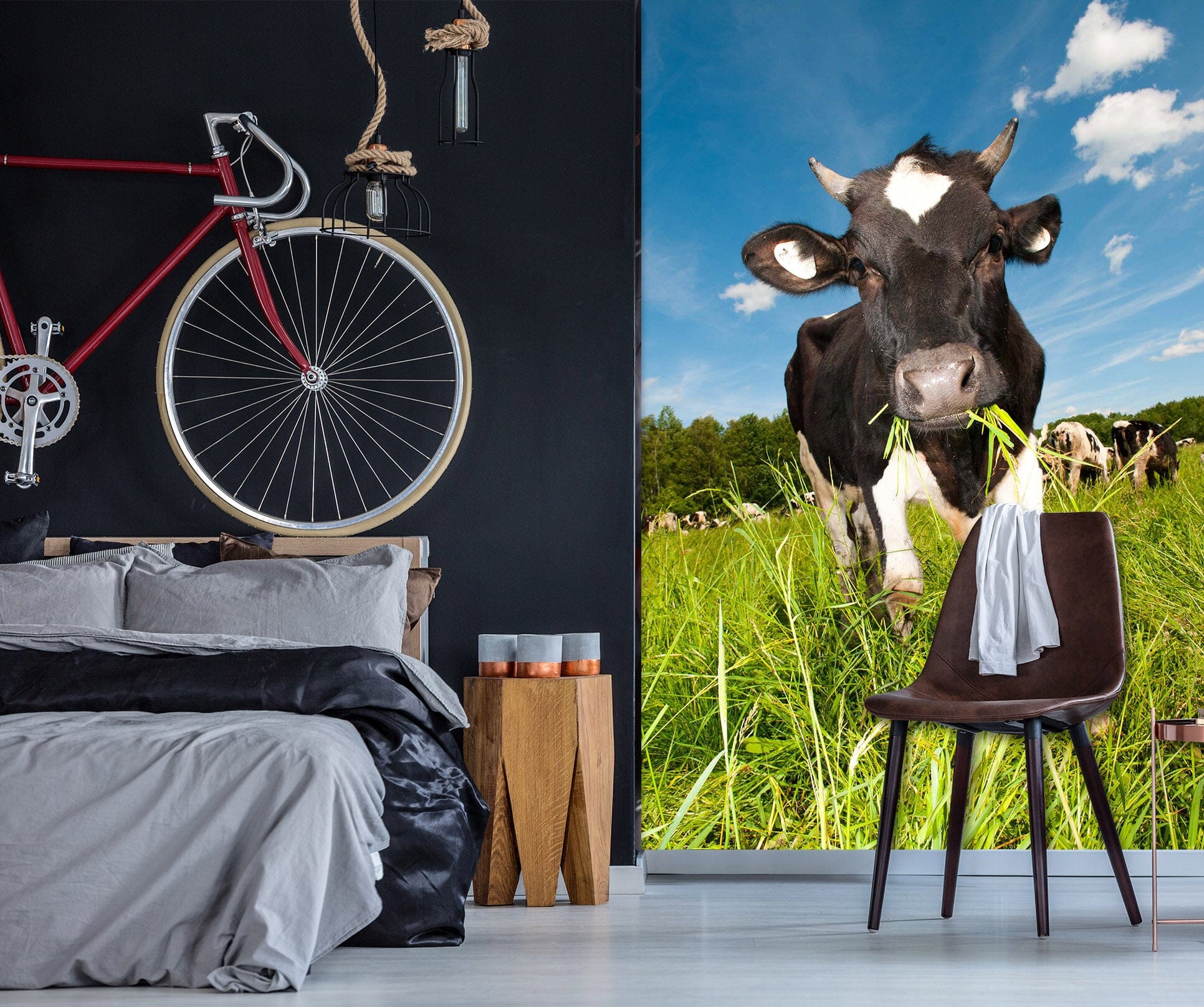 3D Cow Grass 1977 Wall Murals Wallpaper AJ Wallpaper 2 