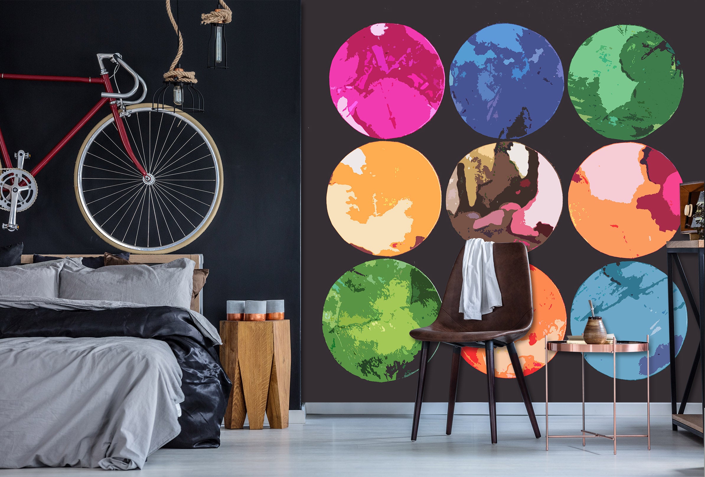 3D Color Circle 70115 Shandra Smith Wall Mural Wall Murals