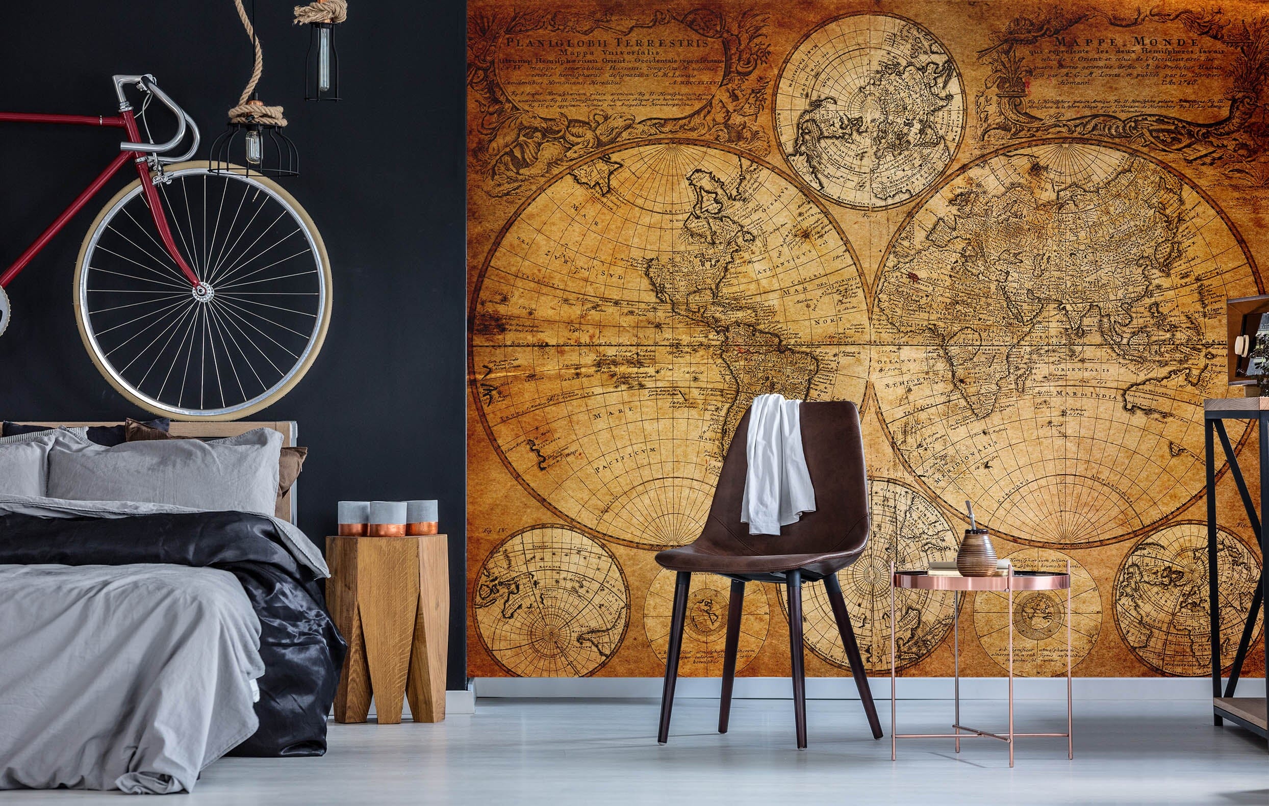 3D Circular Lines 2035 World Map Wall Murals Wallpaper AJ Wallpaper 2 