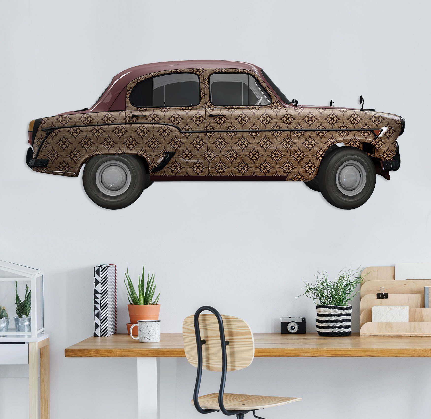 3D Muddy Classic Car 274 Vehicles Wallpaper AJ Wallpaper 