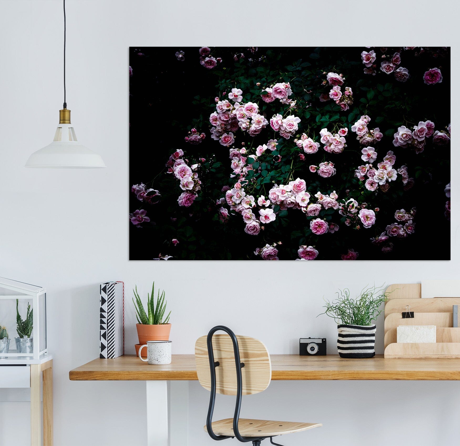 3D Pink Rose 017 Noirblanc777 Wall Sticker Wallpaper AJ Wallpaper 2 