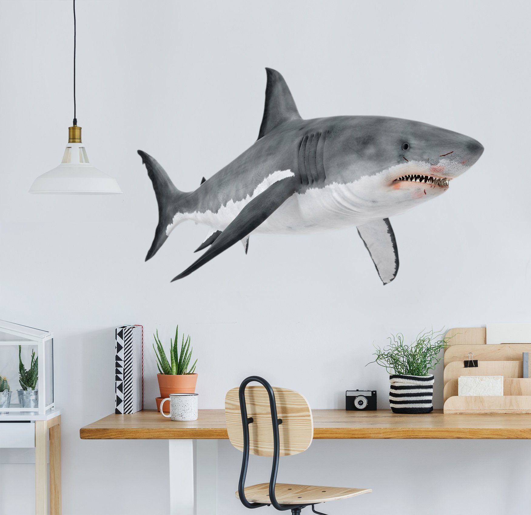 3D Shark's Fin 119 Animals Wall Stickers Wallpaper AJ Wallpaper 