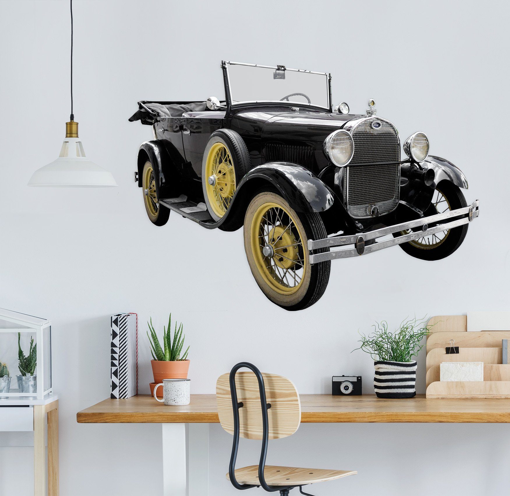 3D Oldtimer BLACK 0211 Vehicles Wallpaper AJ Wallpaper 