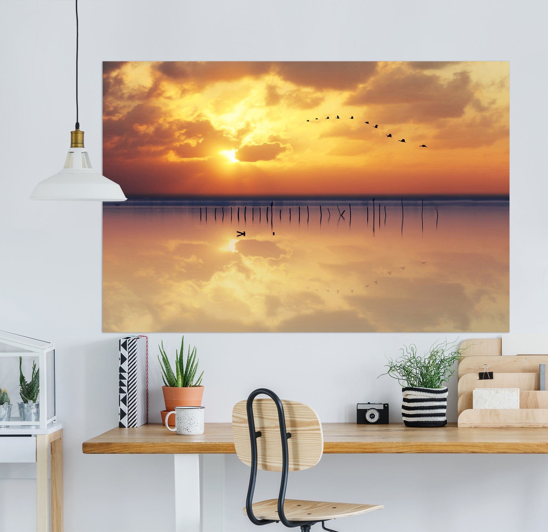 3D Golden Sunset 180 Marco Carmassi Wall Sticker Wallpaper AJ Wallpaper 2 