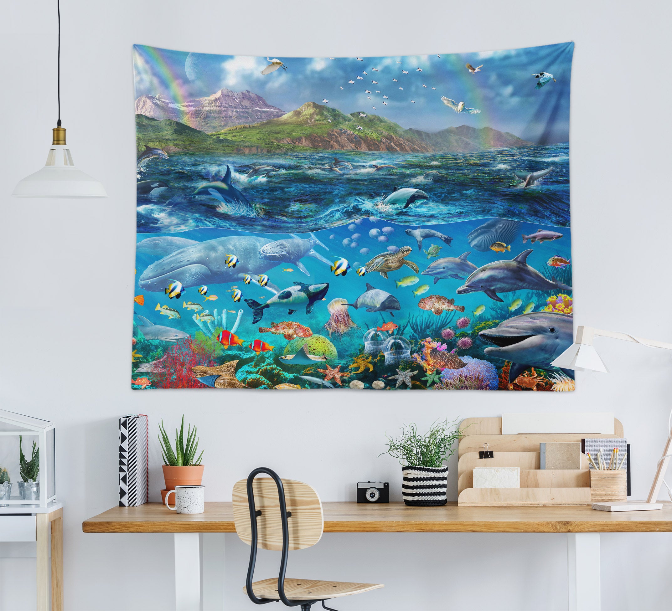 3D Underwater World 710 Adrian Chesterman Tapestry Hanging Cloth Hang