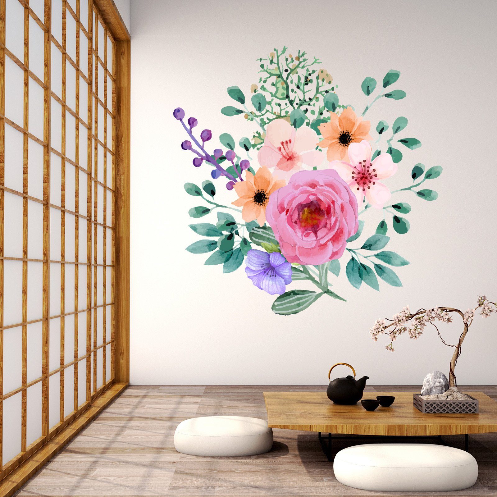 3D Blueberry Flower 143 Wall Stickers Wallpaper AJ Wallpaper 